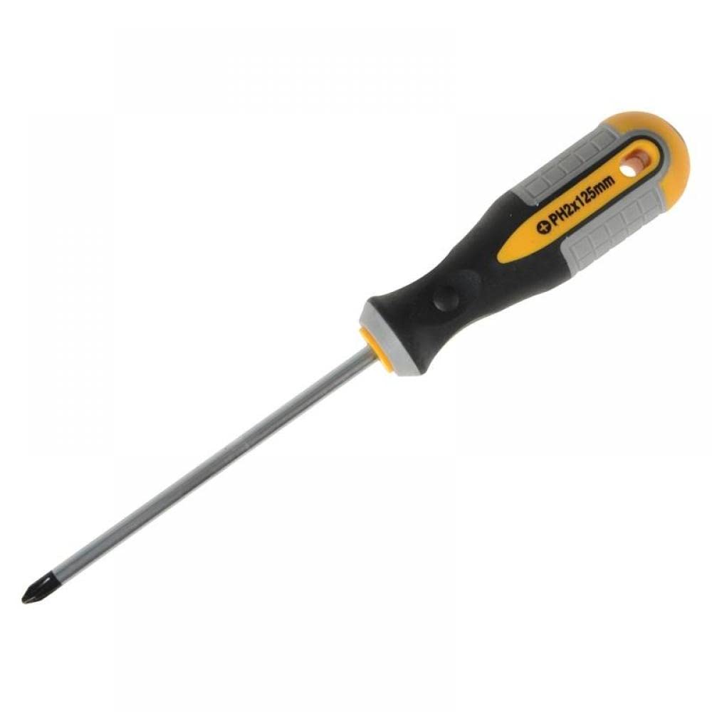 Roughneck ROU22132 Phillips PH2 Screwdriver 5-Inch (125mm) - Durable Hand Tool for Home Repair, DIY Projects & Professional Use