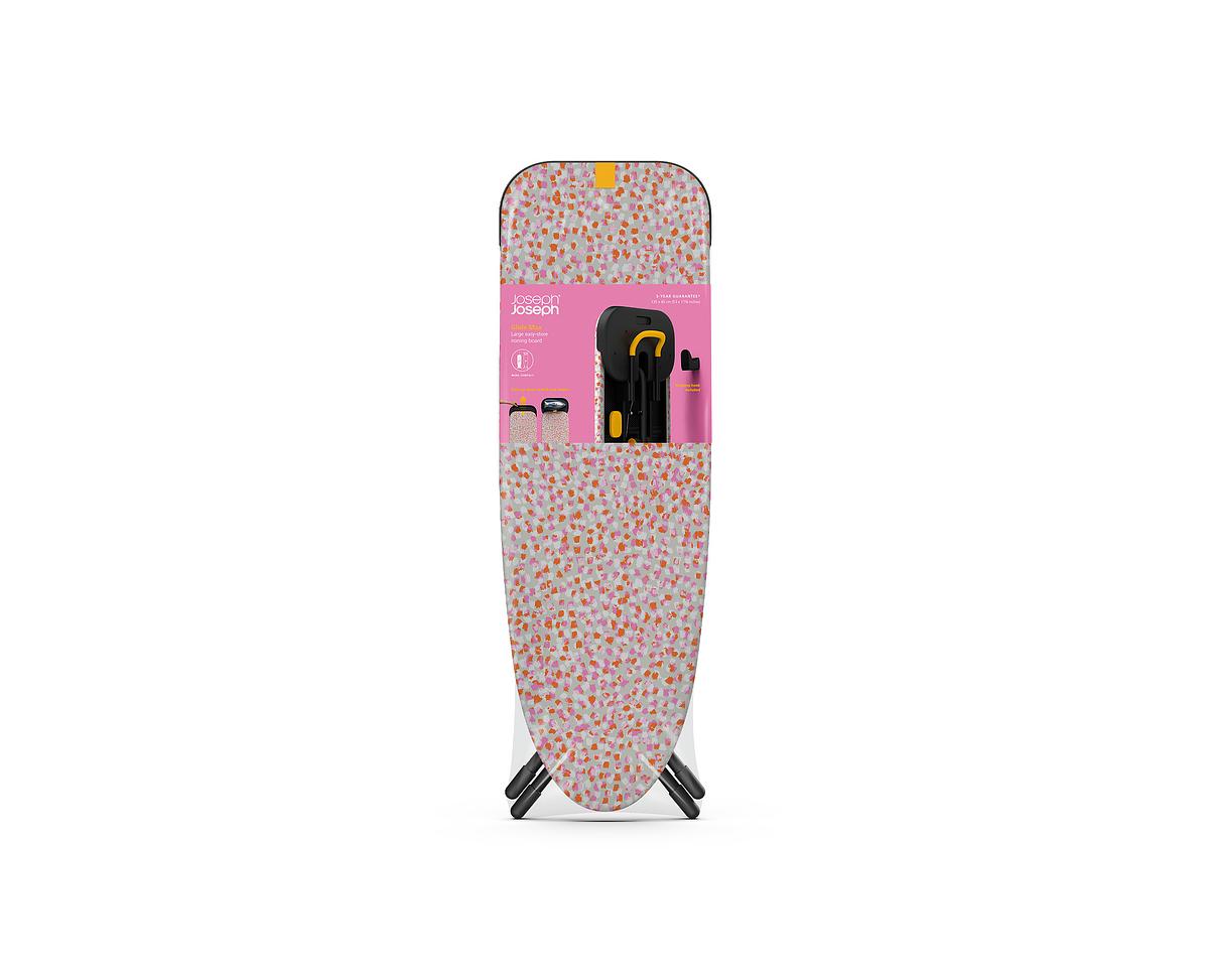 Premium Glide Max Peach Easy Store Ironing Board - 135cm Extra Wide & Stable - Perfect for Home, Laundry Room, or Tailoring Shop