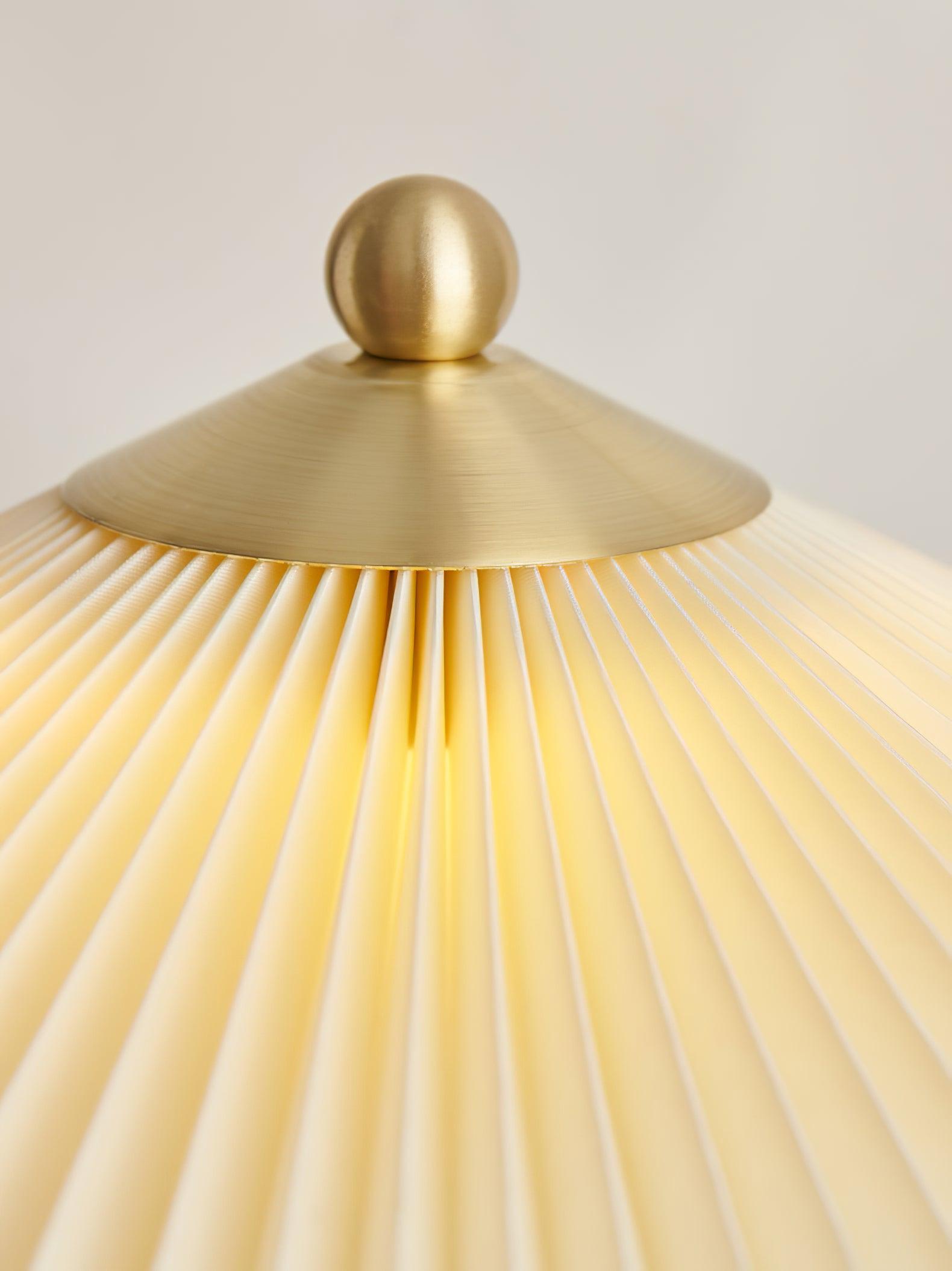 Perla Pleated Table Lamp - Modern Bedside & Living Room Lighting for Home Decor - Soft Glow Accent Light for Bedroom, Office, or Study