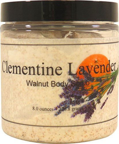 Eclectic Lady Clementine Lavender Walnut Body Scrub - 8 oz | Exfoliating & Moisturizing for Soft Skin | Perfect for Spa Day & Self-Care Routine