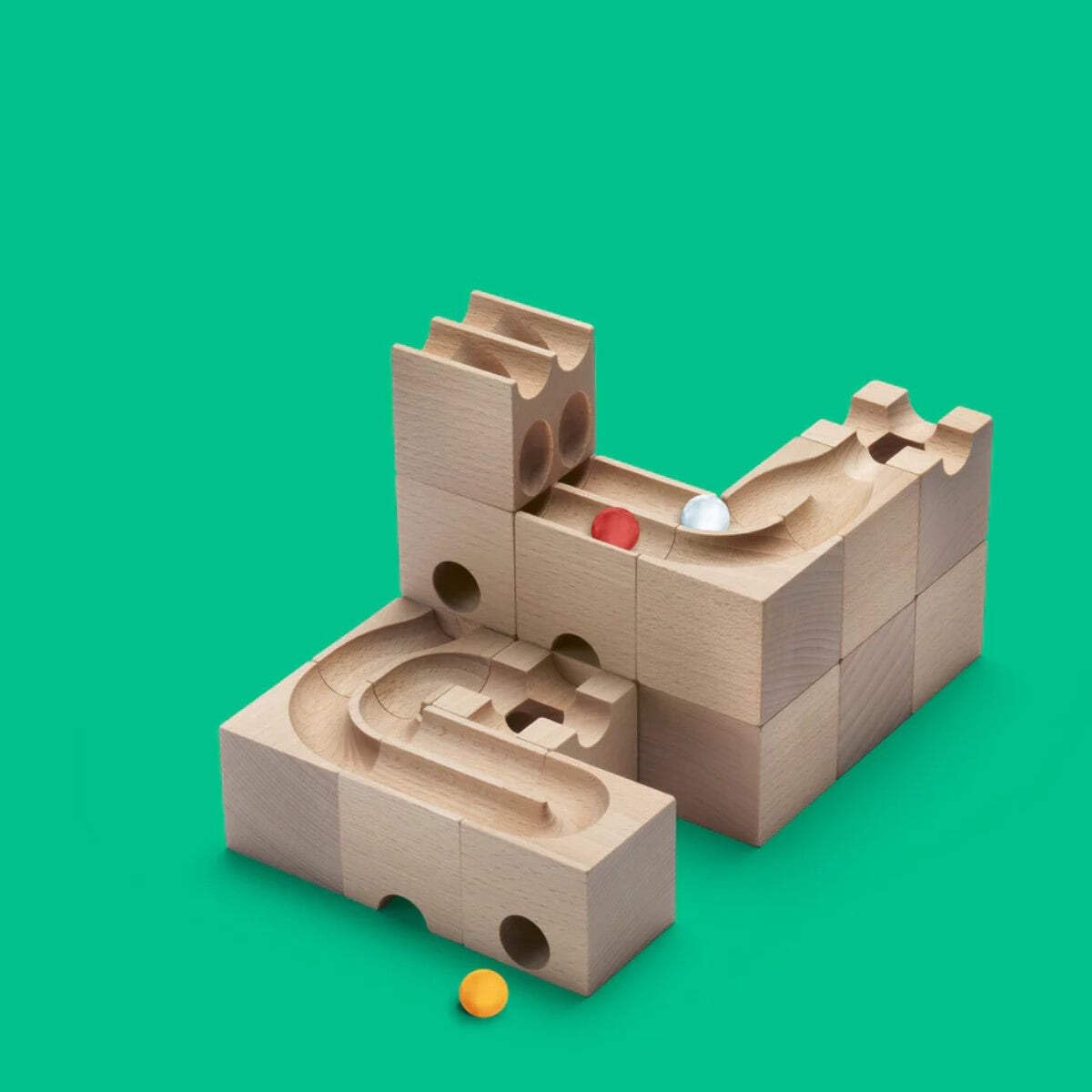 Cuboro Duo Marble Run Expansion Set - Parallel Double Track Building Blocks for Kids & Adults | STEM Educational Toy for Creative Play & Family Fun