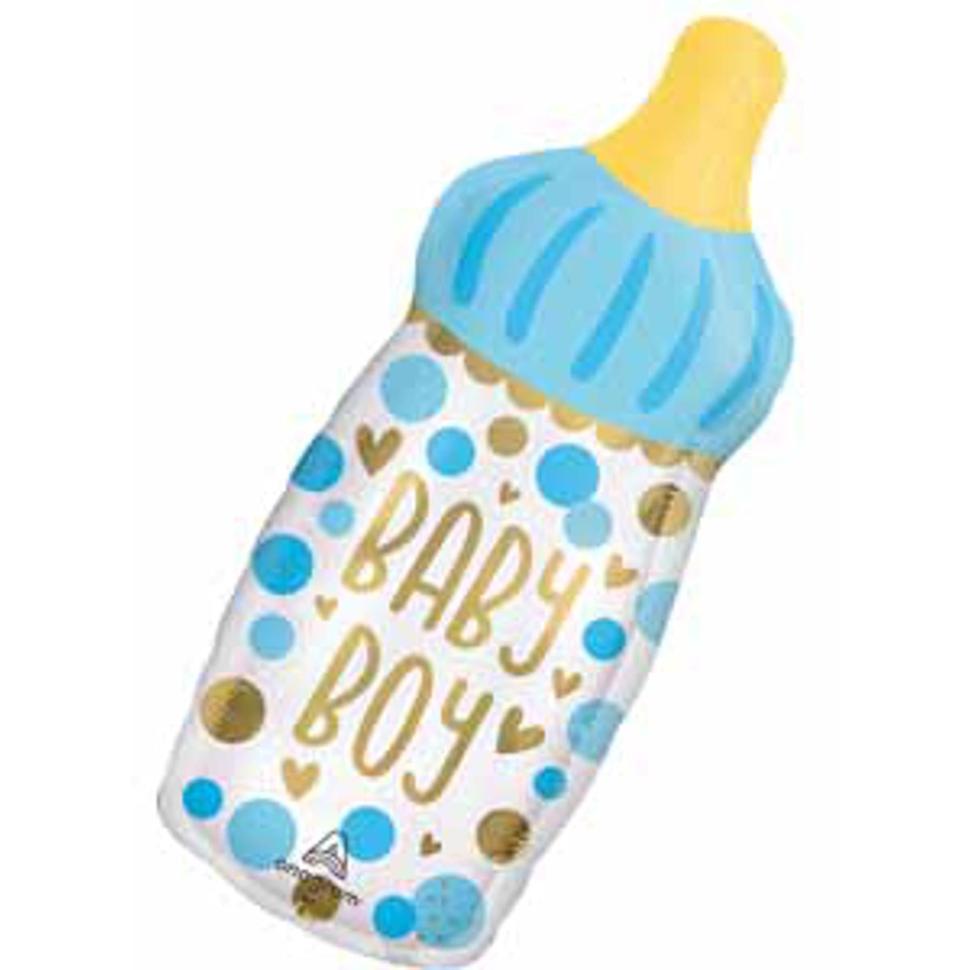 Extra Large Baby Boy Bottle Balloon Kit - Fun & Safe Balloon Pumping Toy for Toddlers - Perfect for Birthday Parties, Baby Showers & Playtime Activities