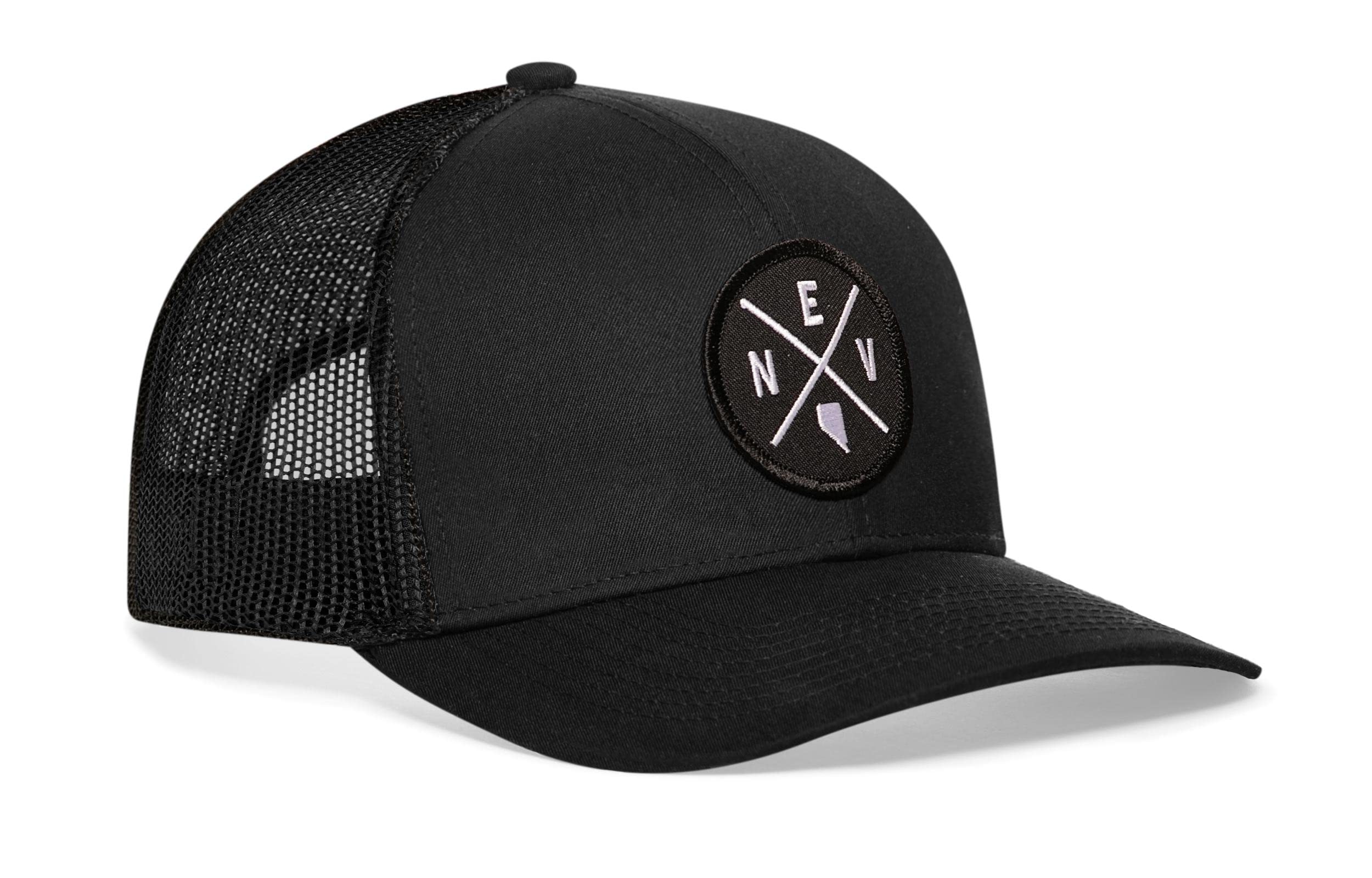 HAKA State City Trucker Hat for Men & Women - Adjustable Mesh Snapback Baseball Cap - Durable Outdoor Black Golf Hat for Hiking, Camping, Sports & Casual Wear