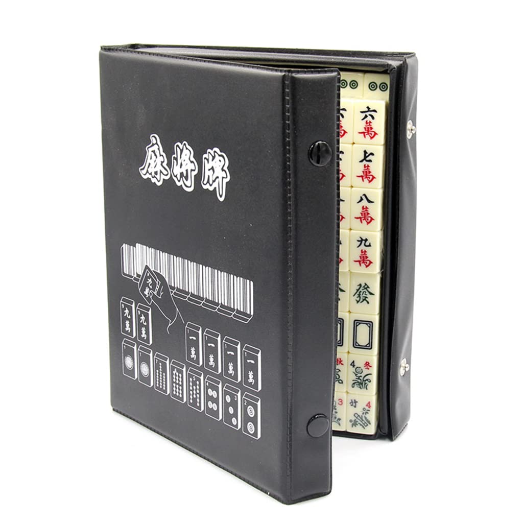 Premium Chinese Mahjong Set - 144 Mini Tiles with 3 Dice & Zhuang Dice | Traditional Portable Travel Size (20mm) for Home, Parties & Family Game Night | Authentic Asian Strategy Game for Adults & Seniors