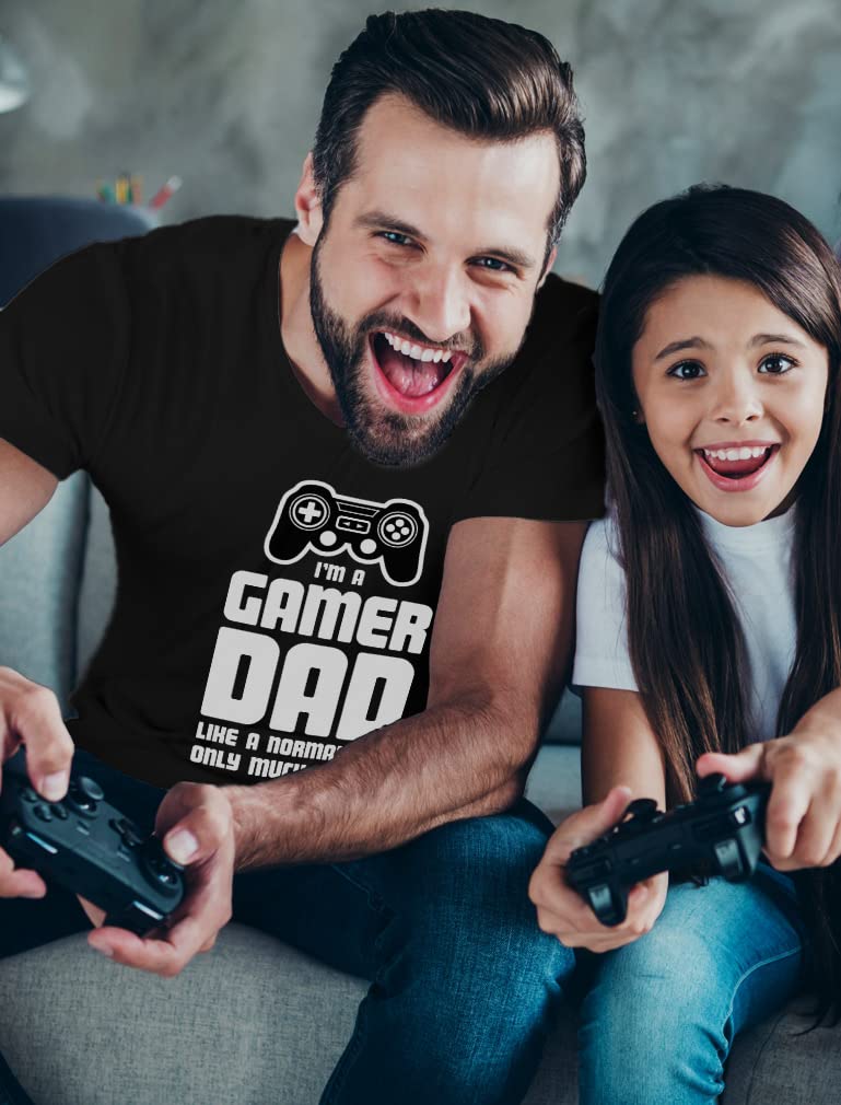 Tstars Gamer Dad T-Shirt - Funny Video Game Lover Gift for Father's Day, Birthday - Perfect for Gaming Parties & Casual Wear