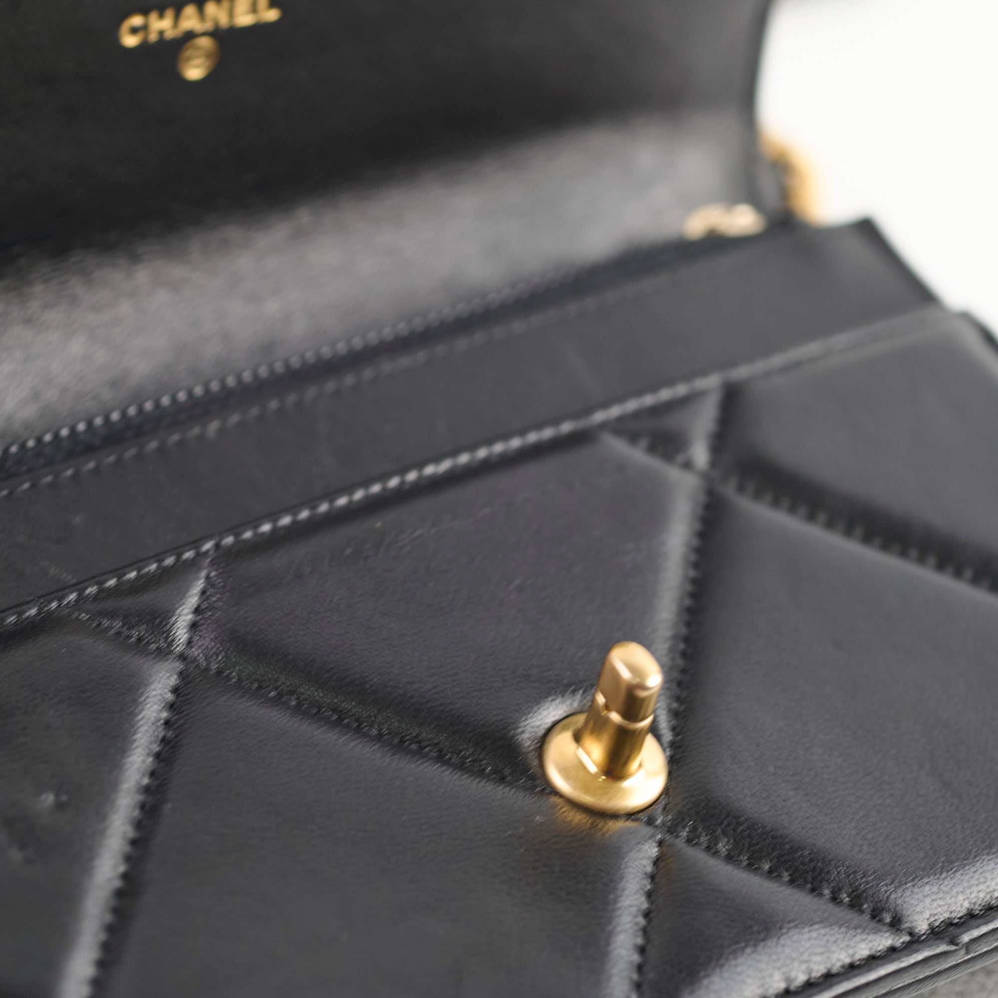 Chanel 19 Wallet On Chain WOC Lambskin Leather Black Crossbody Bag - Luxury Designer Handbag for Women, Perfect for Evening Events & Daily Use