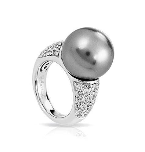 Belle Etoile Grey Pearl Candy Ring - Elegant Fashion Jewelry for Women, Perfect for Parties, Weddings & Date Nights