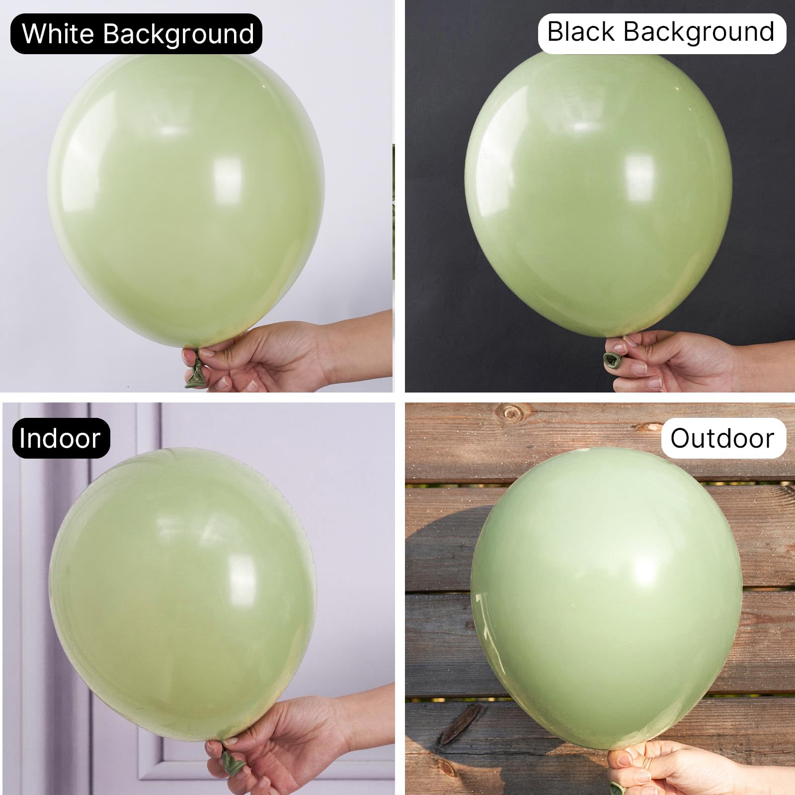 50 Pack 12 Inch Beryl Green Balloons - Dusty Green Balloons for Balloon Garland, Arch, Birthday Party, Wedding & Boho Decorations - Perfect for Baby Showers, Bridal Showers & Anniversary Celebrations