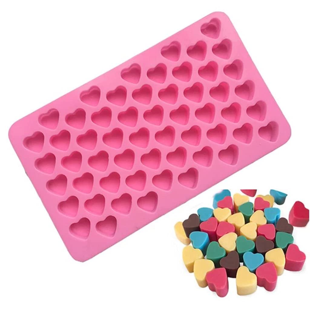 Mini Heart Silicone Mold - 3D Ice Cube Tray for Chocolate, Fondant, Jelly & Baking - DIY Cake Decorating & Cookie Making Tools - Perfect for Valentine's Day, Weddings & Party Desserts