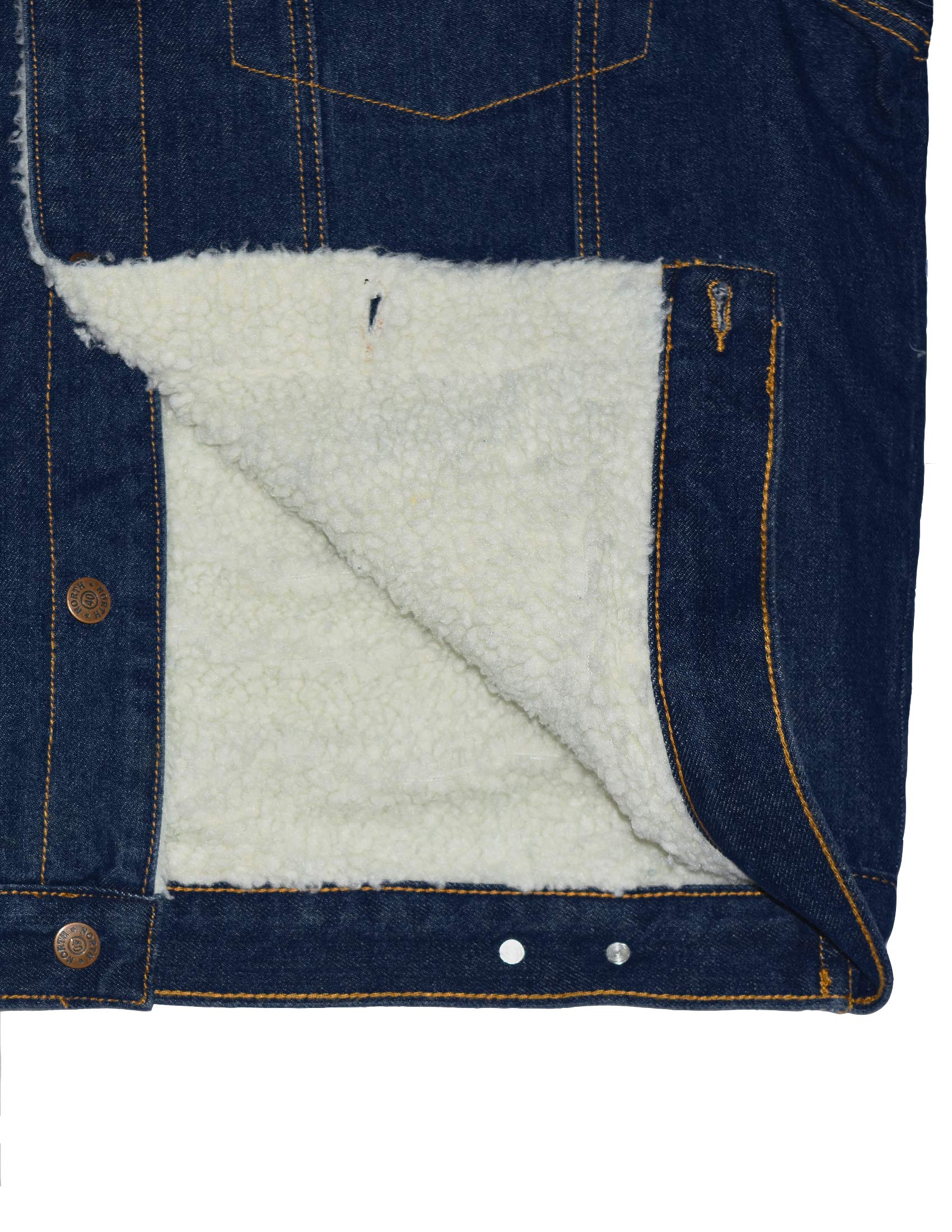 Victory Outfitters Men's Fleece Lined Washed Denim Jacket - Warm Winter Coat for Outdoor Activities & Casual Wear