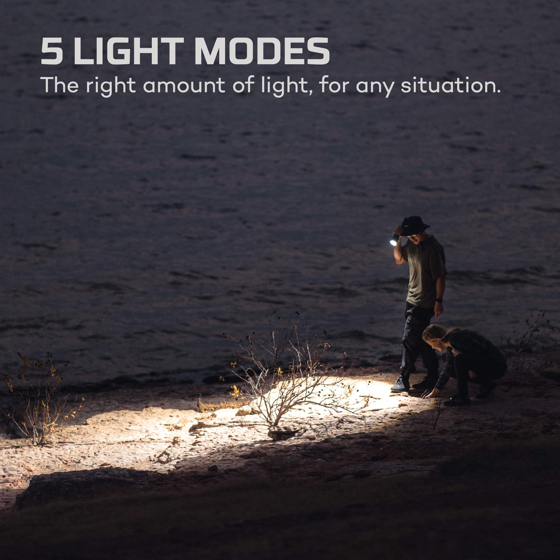 NEBO Redline FLT-1007 12,000 Lumen Rechargeable LED Flashlight - Adjustable Beam, High Power, with EdisonBright USB Reading Light | Camping, Emergency, Outdoor, Home Use