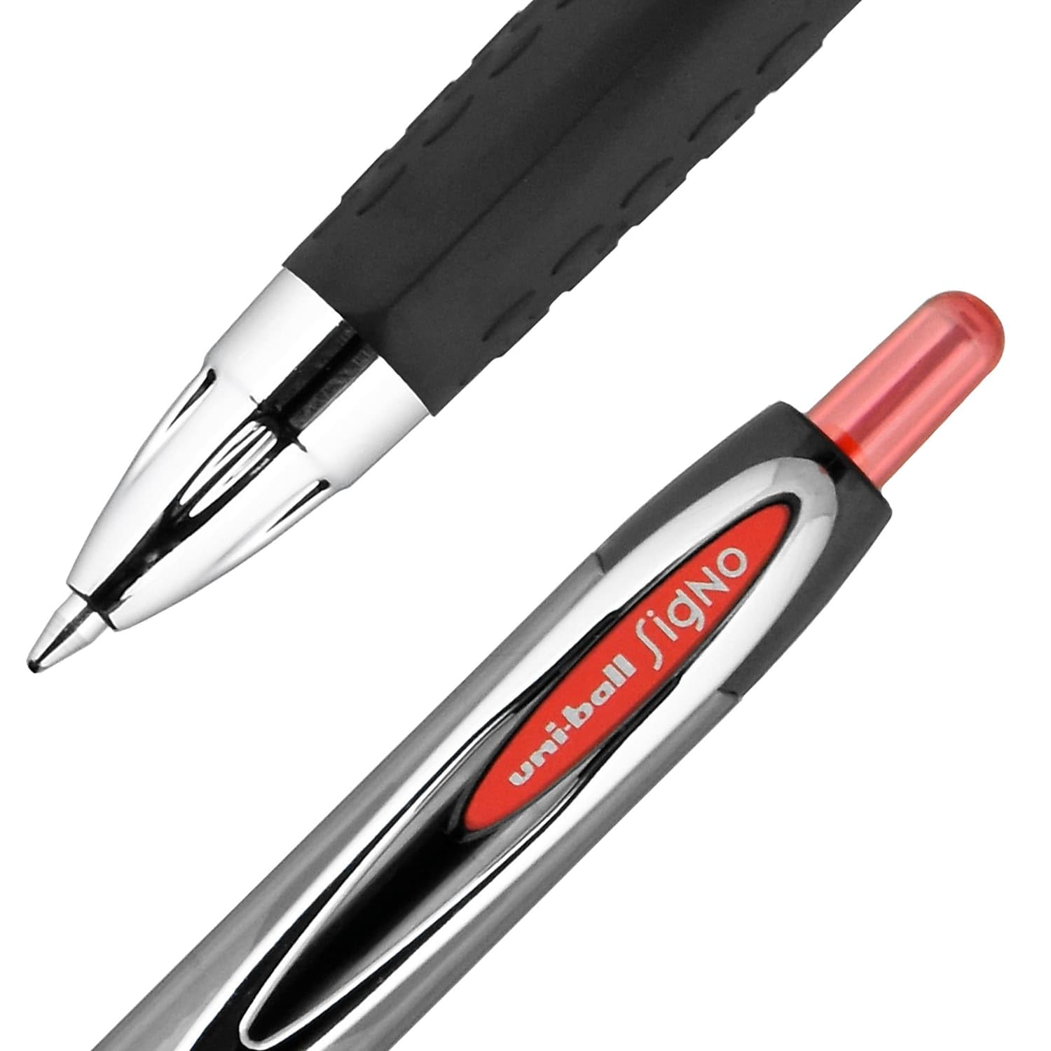 uni-ball 33952 Signo Gel 207 Retractable Roller Ball Pen - Medium Point, Red Ink (Pack of 12) - Perfect for Office, School, Note Taking & Gift Giving