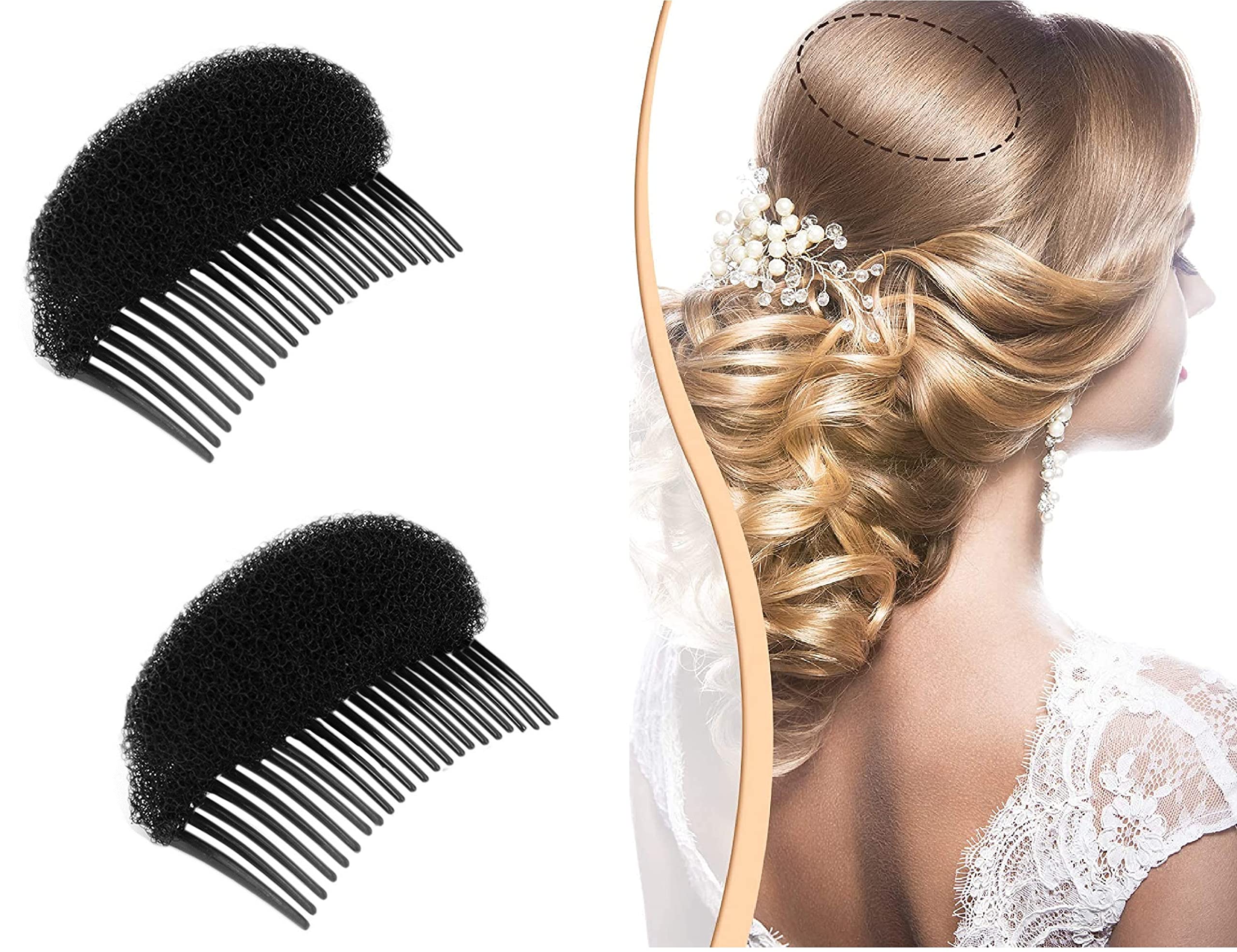 BOXO Hair Volumizer Puff Maker Tool - 2 Pack Hair Clip Comb for Volume & Lift | Perfect for Updos, Ponytails & Special Occasions
