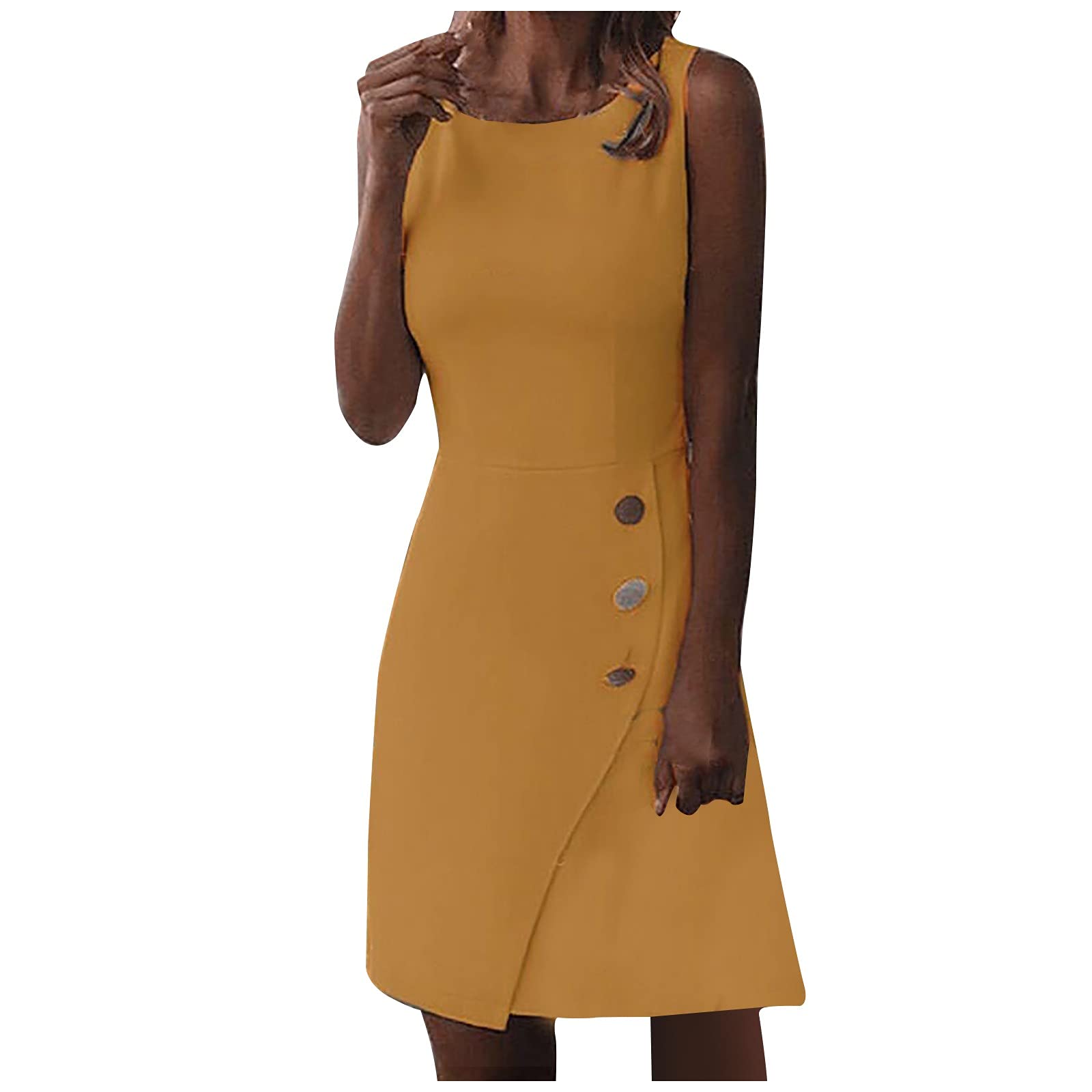 NIUQI Women's Mini Off The Shoulder Tunic Dress - Sleeveless Formal Spring Dress in Solid Polyester, Slim Fit with Spaghetti Straps - Perfect for Cocktail Parties, Date Nights & Summer Vacations