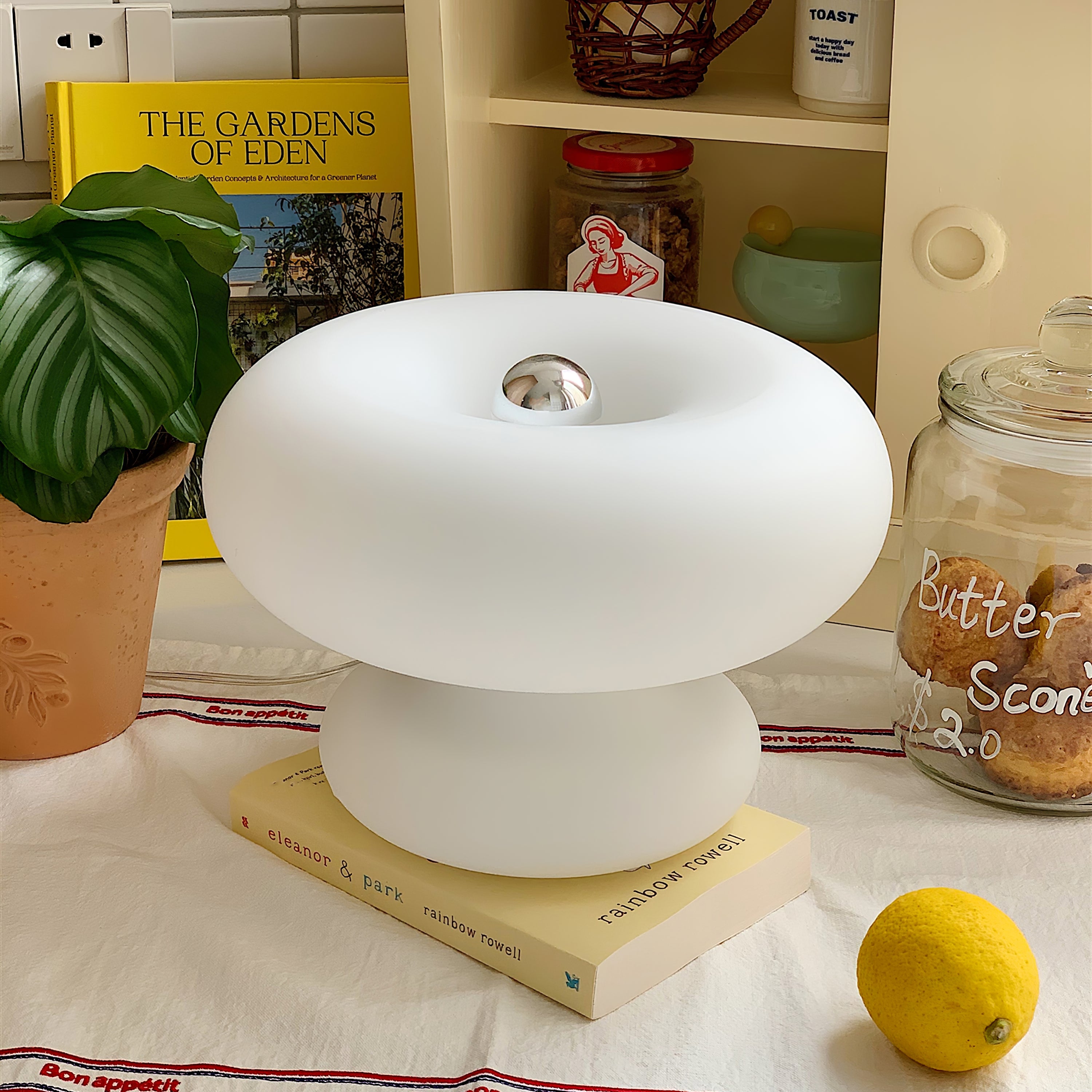 Stylish Donut Table Lamp - Modern LED Night Light for Bedroom, Living Room & Office Decor - Perfect for Reading, Relaxing & Creating Cozy Ambiance