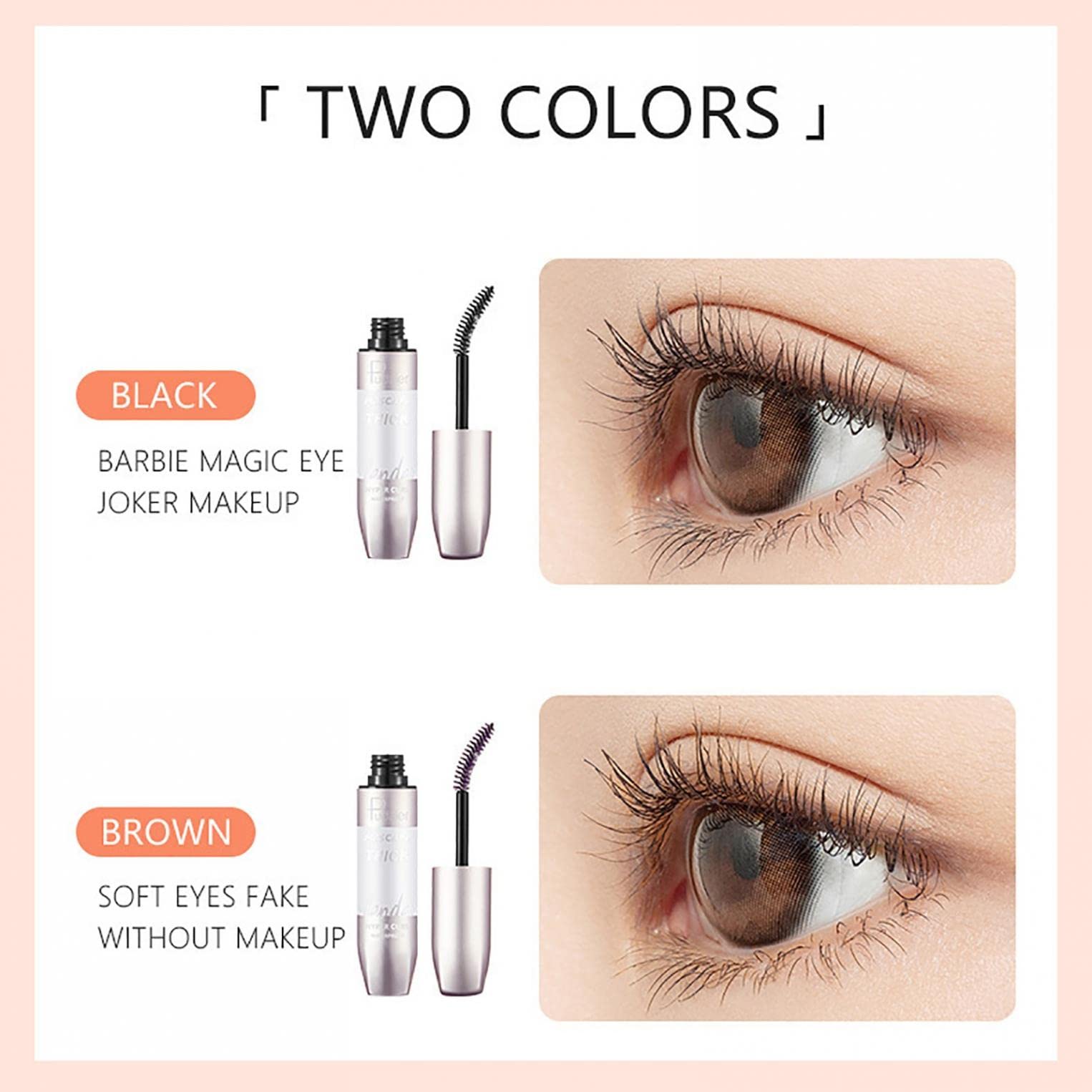 Waterproof Mascara for Long Lasting Volume & Length - Smudge Proof, Quick Drying, 8ml Eyelash Makeup - Perfect for Swimming, Workouts & All-Day Wear