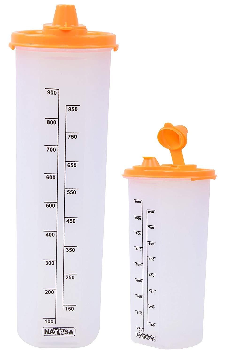 Premium Plastic Oil Dispenser Set - 1000ml & 600ml (2-Pack) | Multicolor Kitchen Oil Bottles for Cooking, Salad Dressing & Baking | BPA-Free, Durable & Leak-Proof