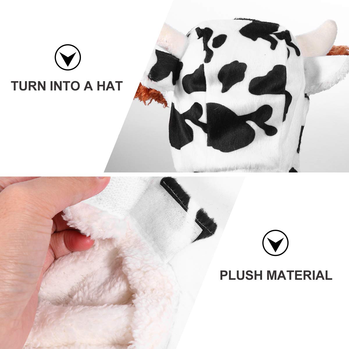 1PC Plush Cow Costume for Dogs - Cute Pet Cow Outfit for Halloween, Christmas & Cosplay Parties - Soft & Comfortable Dog Clothes for Small & Medium Breeds - Perfect for Pet Photo Shoots & Dress-Up Fun