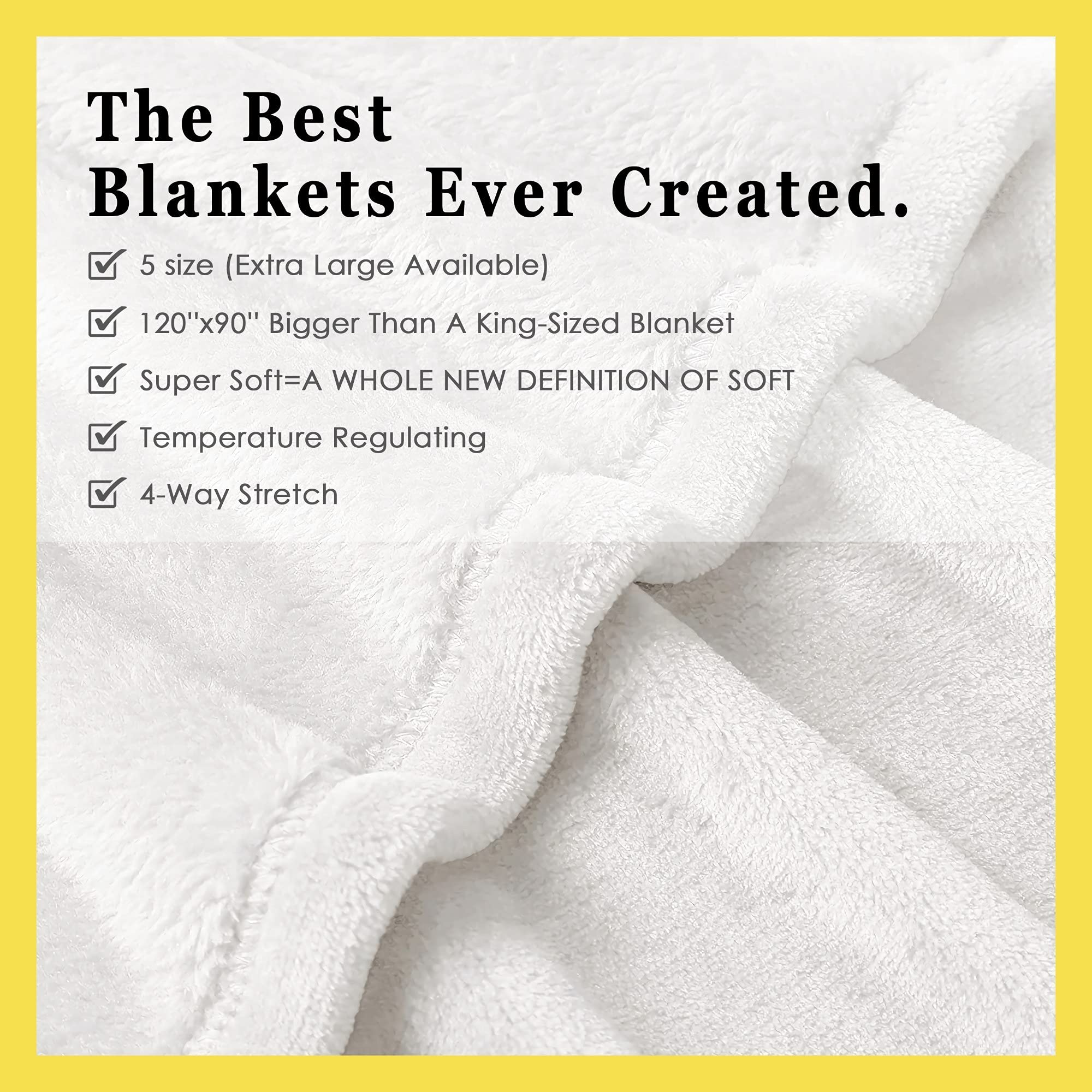 Custom Photo Blanket with Name - Personalized Kids Modern Art Gallery Flannel Throw Blanket 80