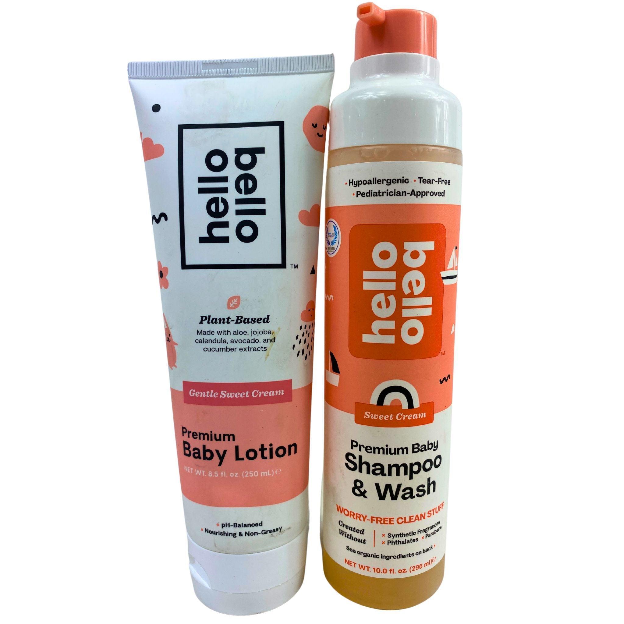Hello Bello SWEET CREAM Premium Baby Shampoo & Wash + Lotion Set (50-Pack) – Gentle & Moisturizing for Newborns, Infants & Toddlers – Perfect for Daily Bath Time & Skin Care Routine
