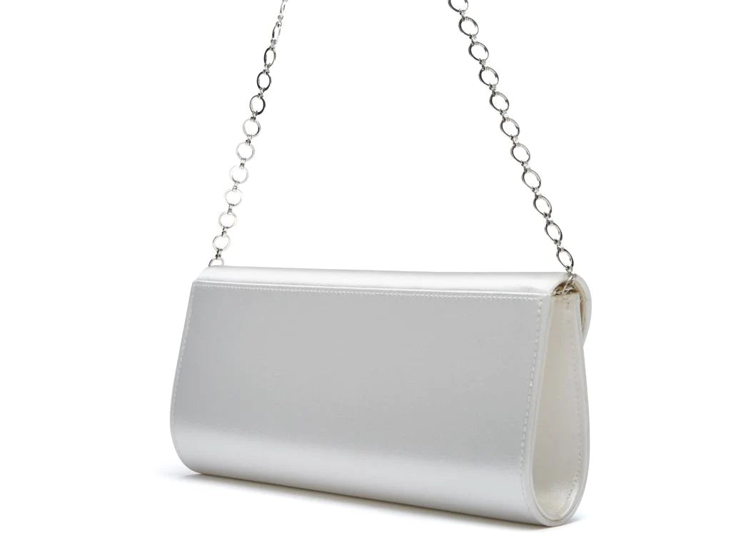 Rainbow Club Ivory Satin Bridal Clutch Bag Celina - Elegant Wedding Purse for Bride, Bridesmaids & Special Occasions | Perfect for Ceremony, Reception & Formal Events