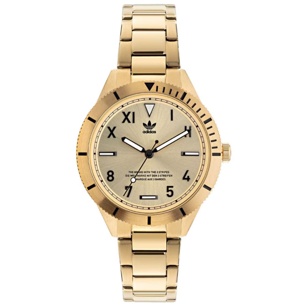 Adidas AOFH22061 Gold Stainless Steel Unisex Watch - Stylish & Durable for Men & Women - Perfect for Casual, Work & Sports Wear