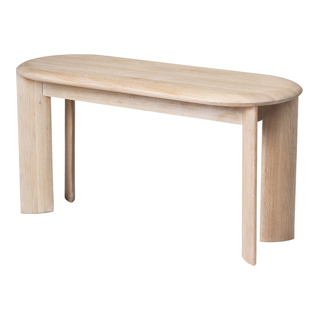 Ferm Living Bevel Bench - Modern Wooden Bench for Living Room, Bedroom, or Entryway - Stylish and Functional Seating for Home Decor
