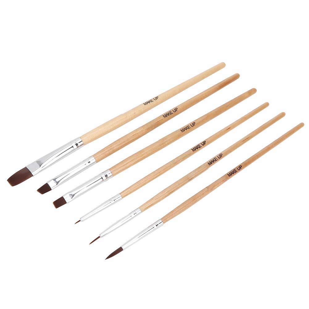 Professional 6pcs Face Paint Brush Set for Halloween & Body Art - Adults & Beginners