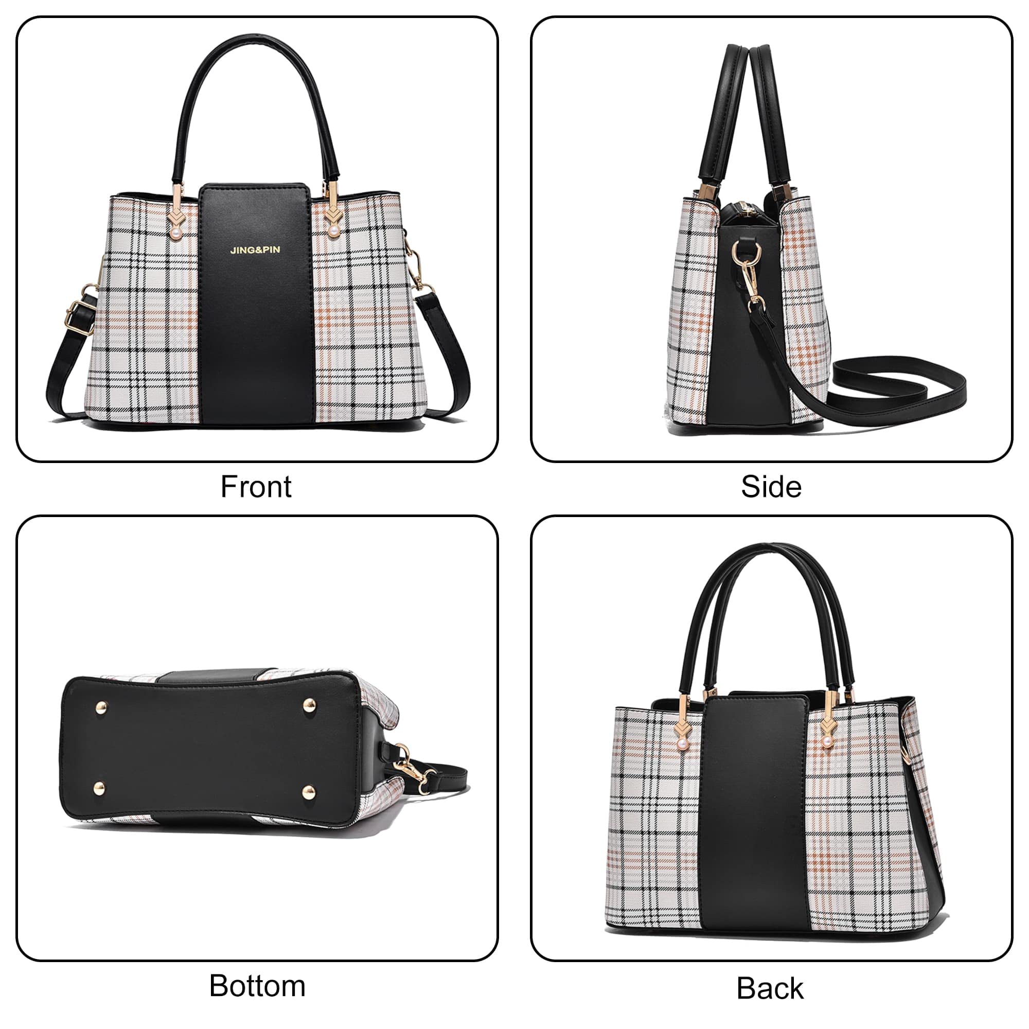 Stylish Women's PU Leather Tote Bag - Fashion Shoulder Bag & Top Handle Satchel for Work, Travel & Everyday Use