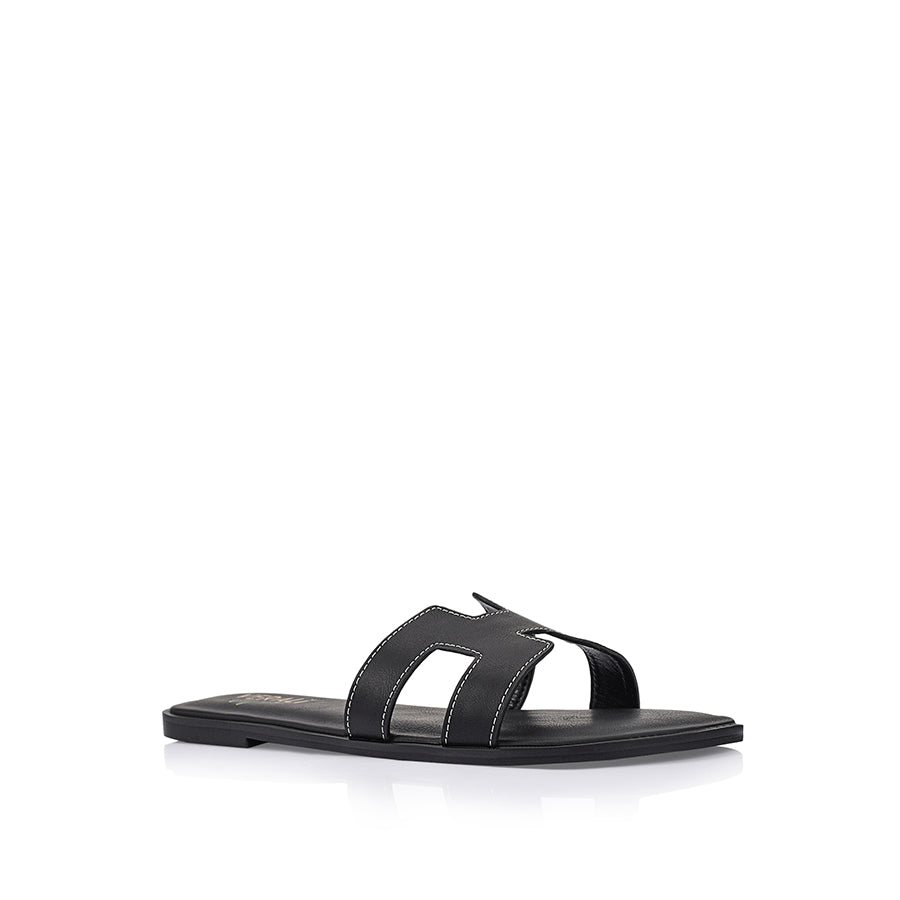 Sandra Casual Slides for Women - Comfortable Black Slide Sandals for Summer, Beach, and Poolside Wear