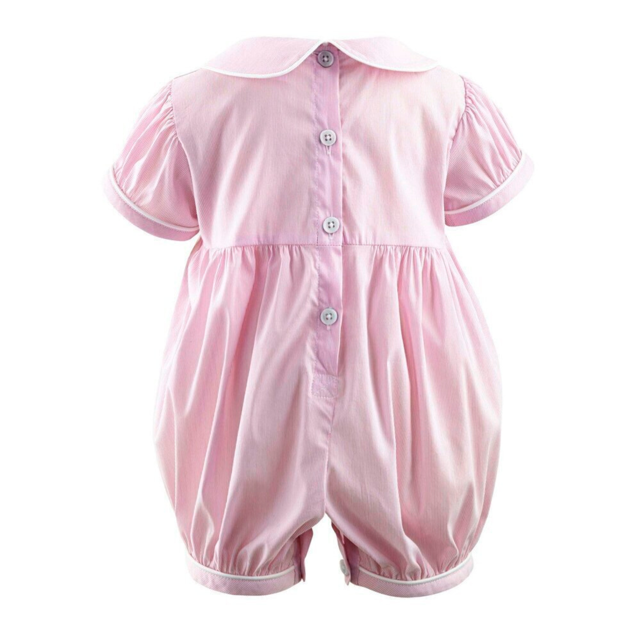 Adorable Bunny Smocked Baby Bodysuit - Soft Pink Infant Romper for Newborns & Toddlers | Perfect for Easter, Baby Showers & Photo Shoots