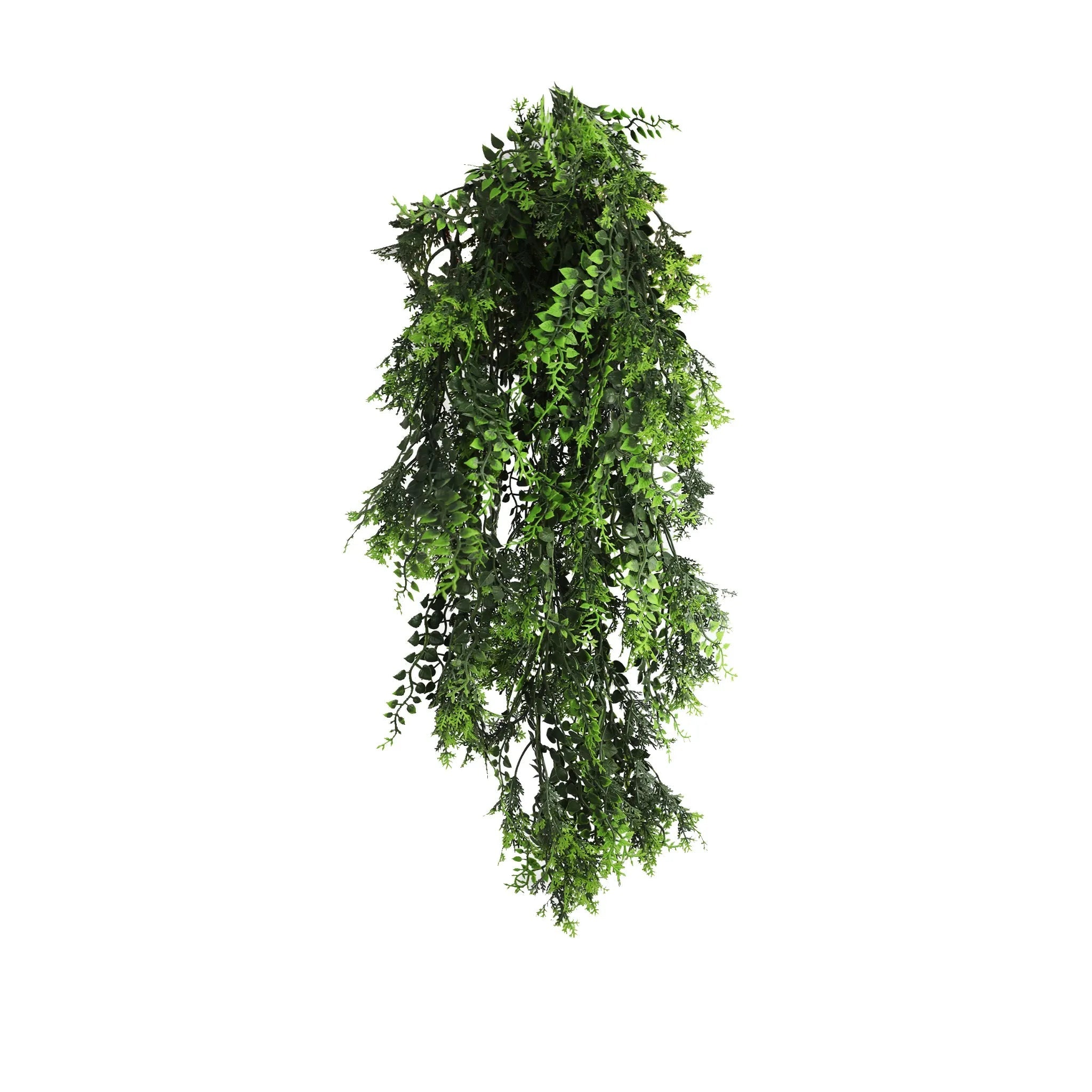 Mediterranean Fern Trailing Vine Artificial Plant - UV Resistant & Fire Rated (22cm x 76cm) - Perfect for Home Decor, Office, Wedding & Party Decoration