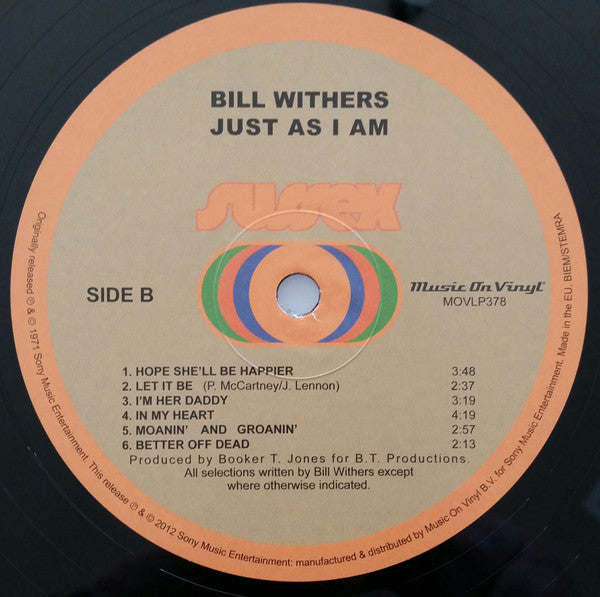 Bill Withers - Just As I Am Vinyl LP Album (Reissue, Remastered, 180g) Mint Condition - Perfect for Record Collectors & Soul Music Lovers