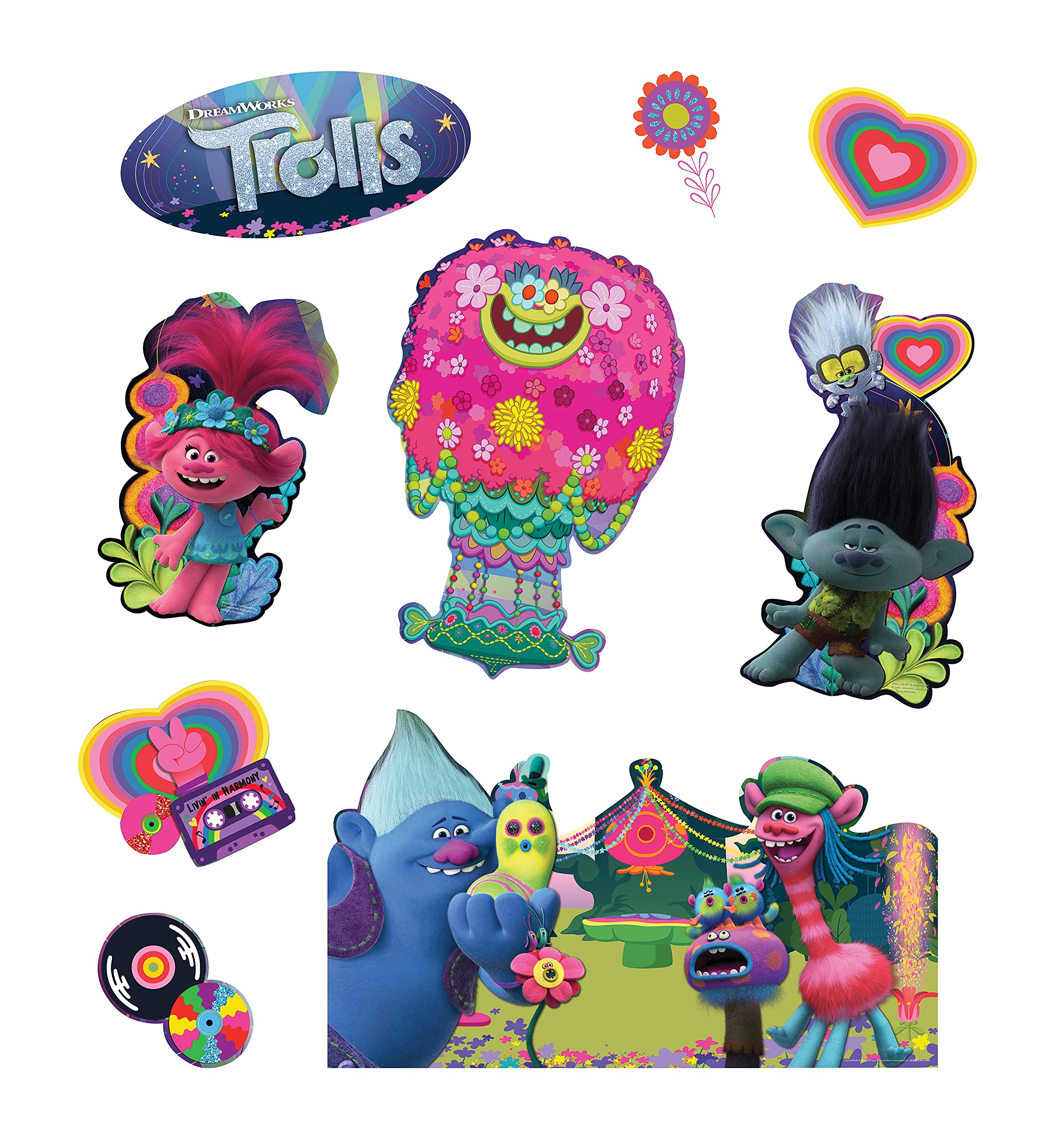 Official DreamWorks Trolls Trunk or Treat Car Decorations Kit - Halloween Themed Panels for Cars & SUVs - Perfect for Halloween Parties & Trick-or-Treat Events