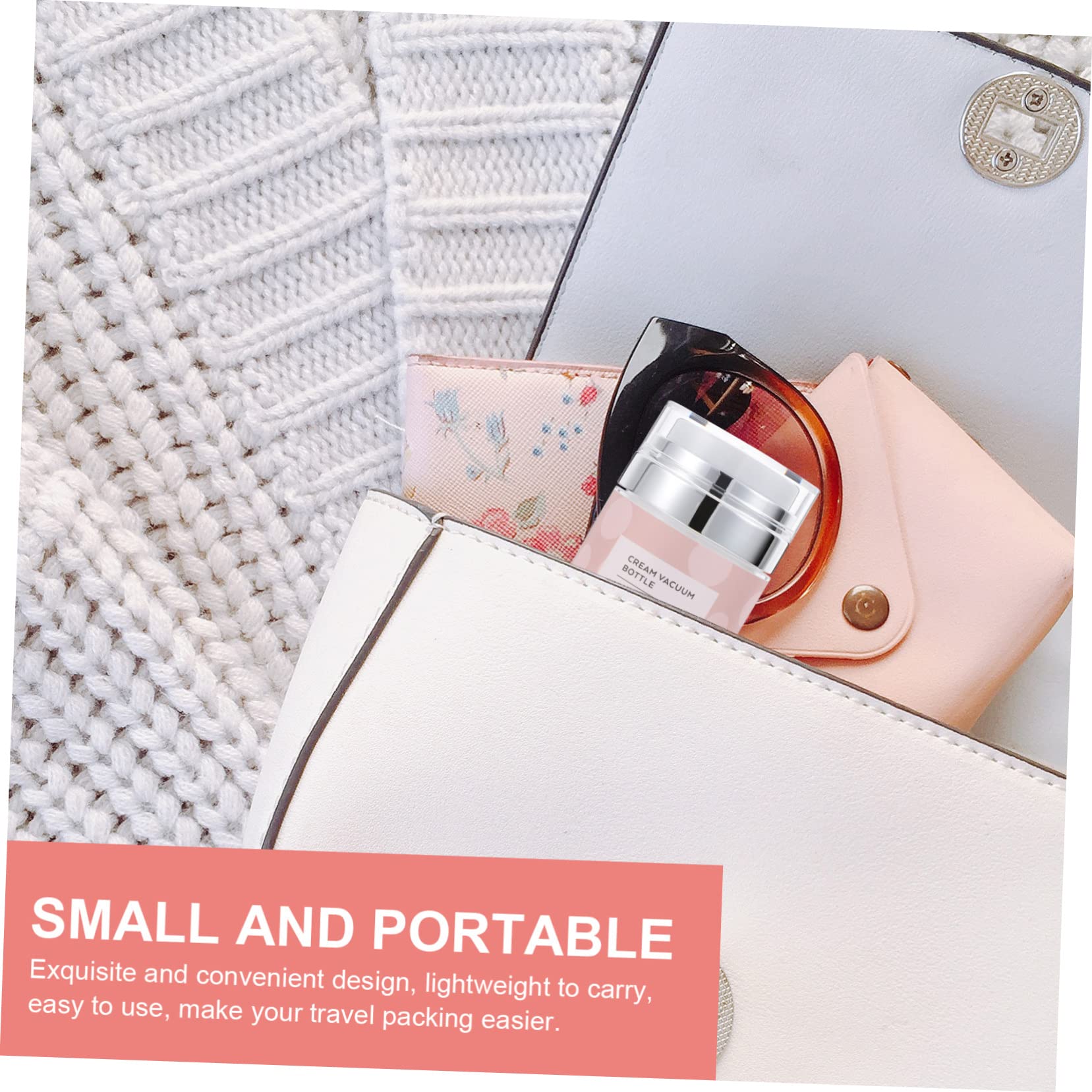 15g Airless Pump Cream Jar - Leakproof Vacuum Bottle for Makeup & Skincare | Travel-Friendly Cosmetic Dispenser | Perfect for Daily Moisturizing & On-the-Go Beauty Routine