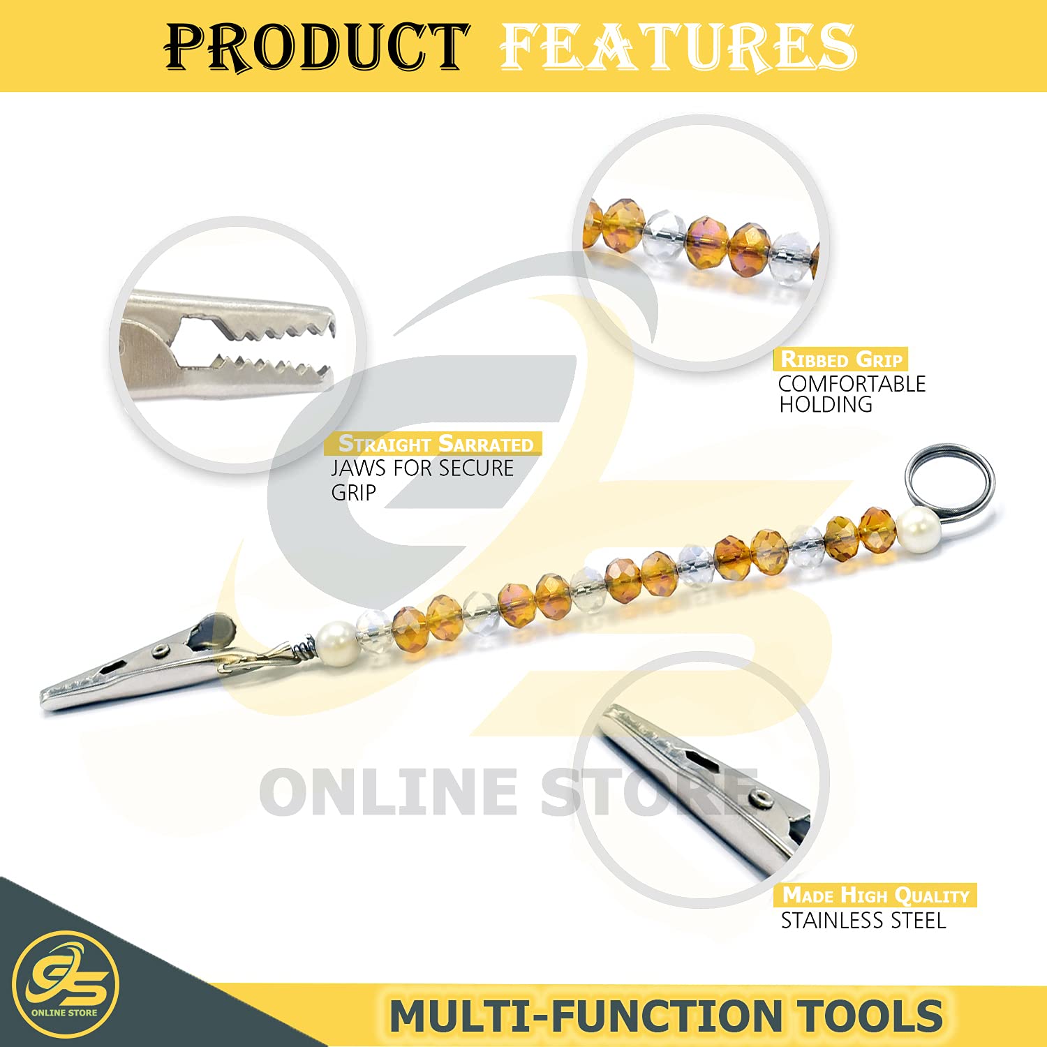 G.S Bracelet Helper - Jewelry Fastening Aid for Bracelets, Watches & Necklaces - Easy to Use Watch & Jewelry Clasp Tool - Perfect Gift for Women (6.5 Inches) - Ideal for Arthritis Sufferers & Solo Jewelry Wearers
