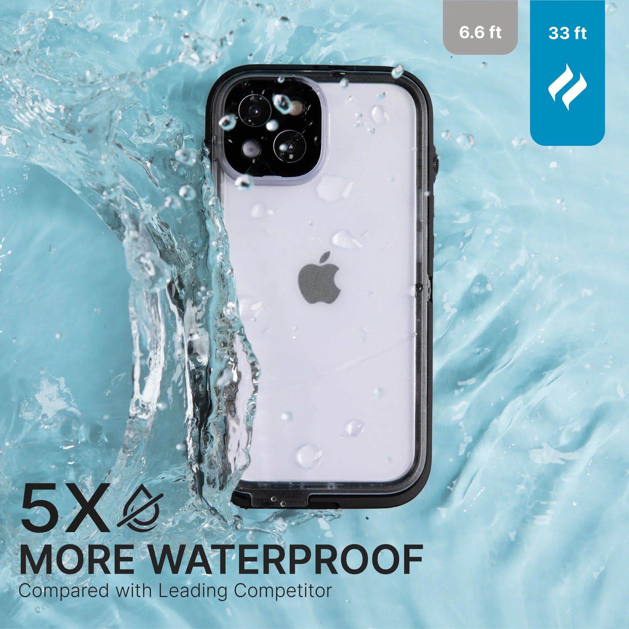 **iPhone 14 Plus Waterproof Case - Shockproof, Dustproof & Full-Body Protection for Swimming, Outdoor & Travel**