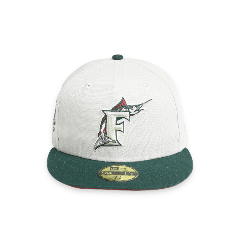 Florida Marlins 10th Anniversary White 59FIFTY Fitted Hat for Men - Official MLB Baseball Cap for Sports Fans & Collectors - Perfect for Games, Gifts, and Casual Wear