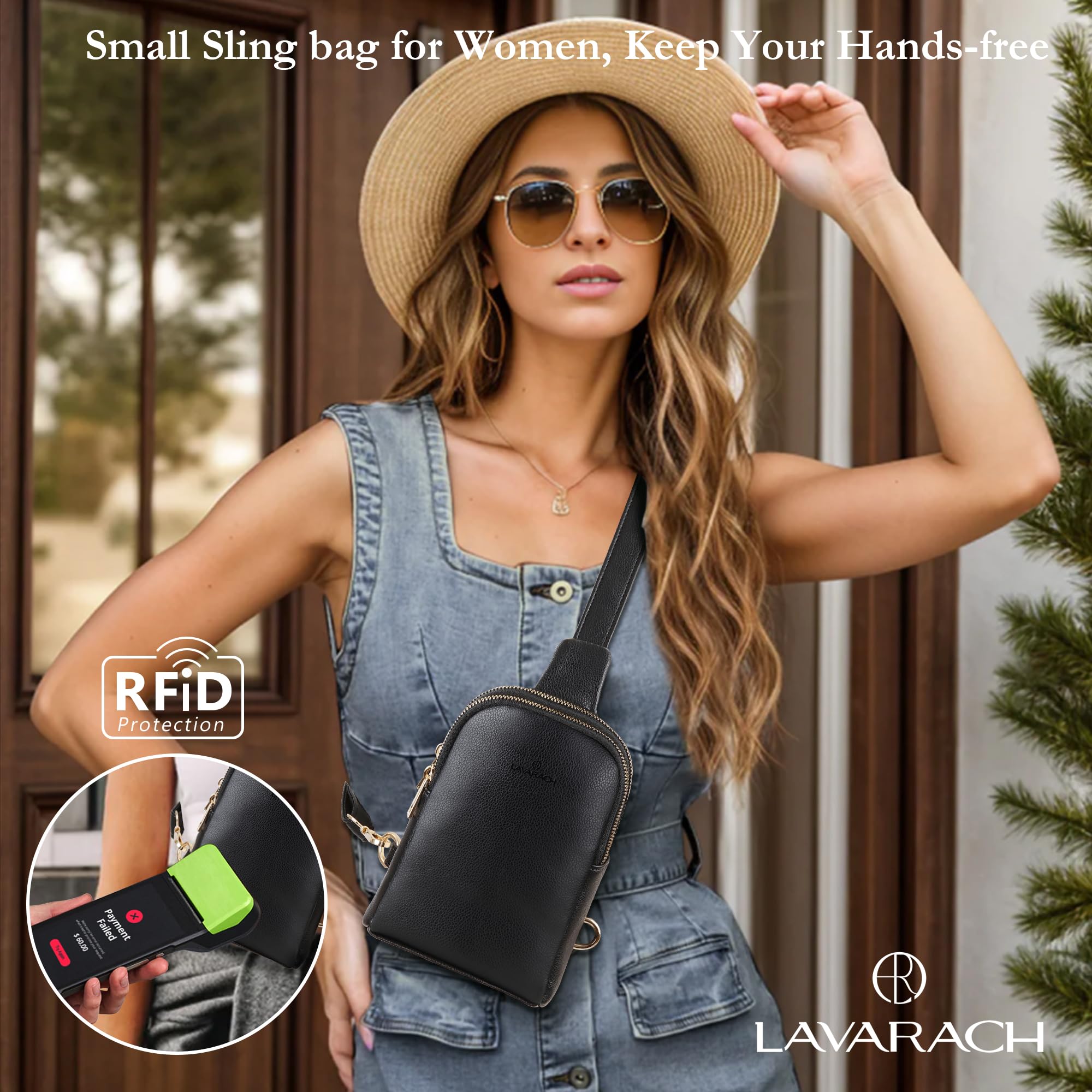 Stylish Small Sling Bag for Women - RFID Blocking Vegan Leather Crossbody Purse | Perfect for Travel, Shopping & Everyday Use