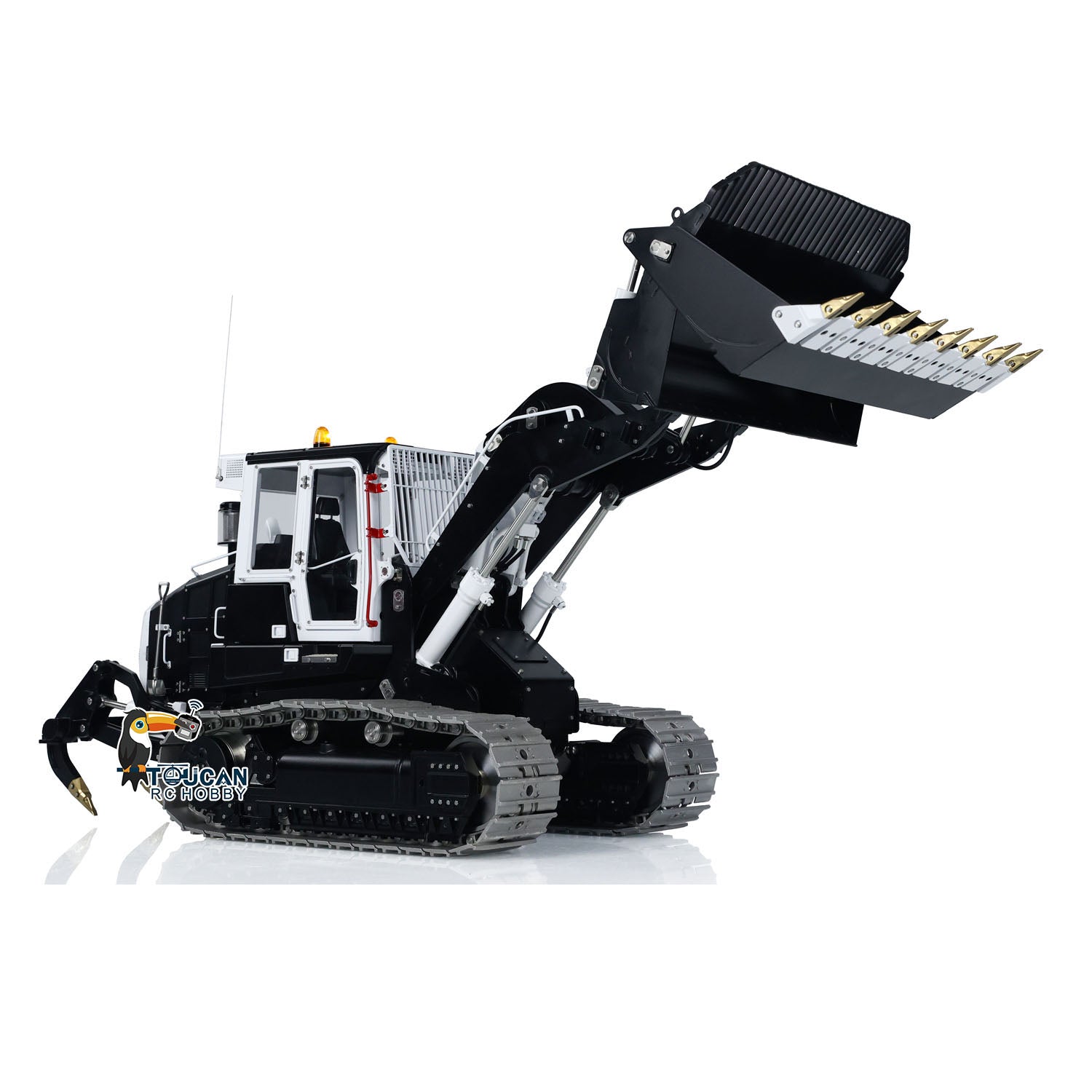 LESU 1:14 Scale RC Hydraulic Tracked Loader - 973K Model with Openable Bucket, Rear Plow & Durable Metal Tracks | High Performance Remote Control Construction Toy for Adults & Kids | Perfect for Construction Site Play, Backyard Digging & RC Enthusiasts
