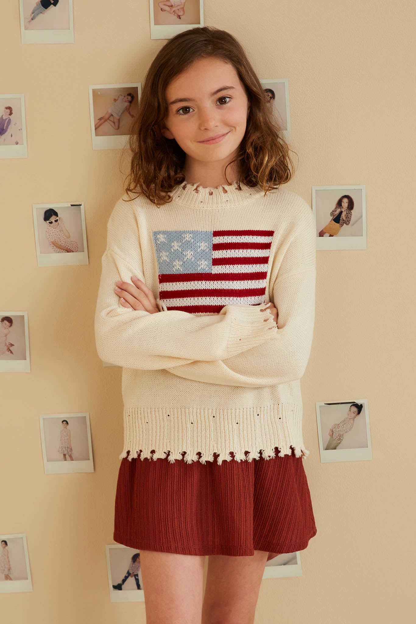 Vintage Distressed American Flag Graphic Sweater - Patriotic Pullover for Men & Women - Perfect for 4th of July, BBQ Parties & Casual Outings