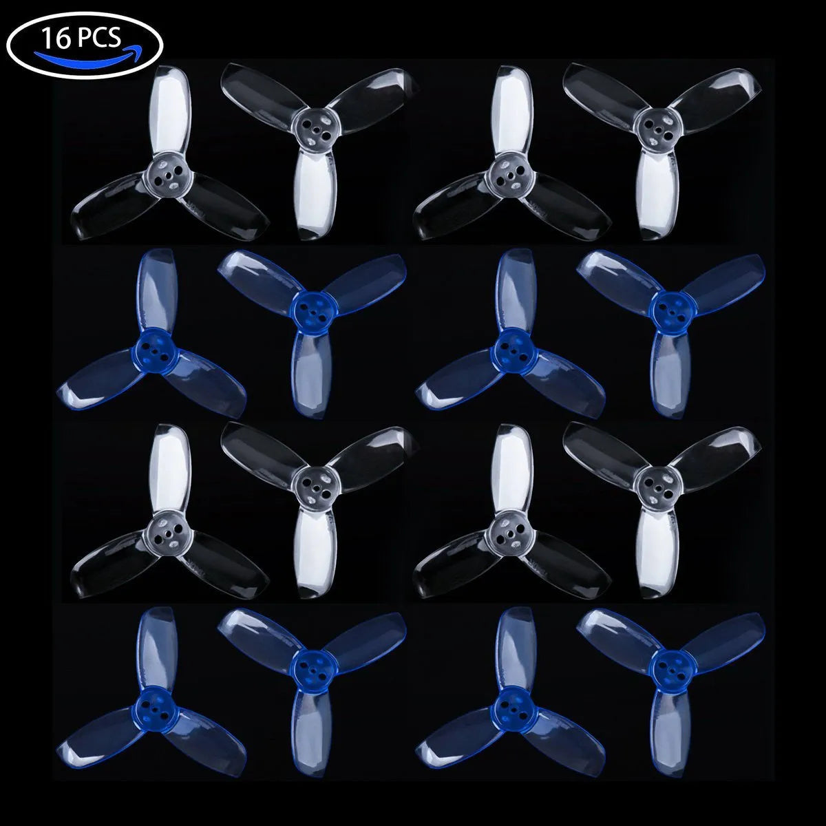 16pcs Gemfan 1940 3-Blade Propeller Set - 1.9 Inch Triblade Props for FPV Drones - Compatible with Tiny Whoop, Micro Quadcopters - Durable & High-Performance Drone Accessories - Perfect for Racing, Freestyle Flying & Indoor Drone Practice