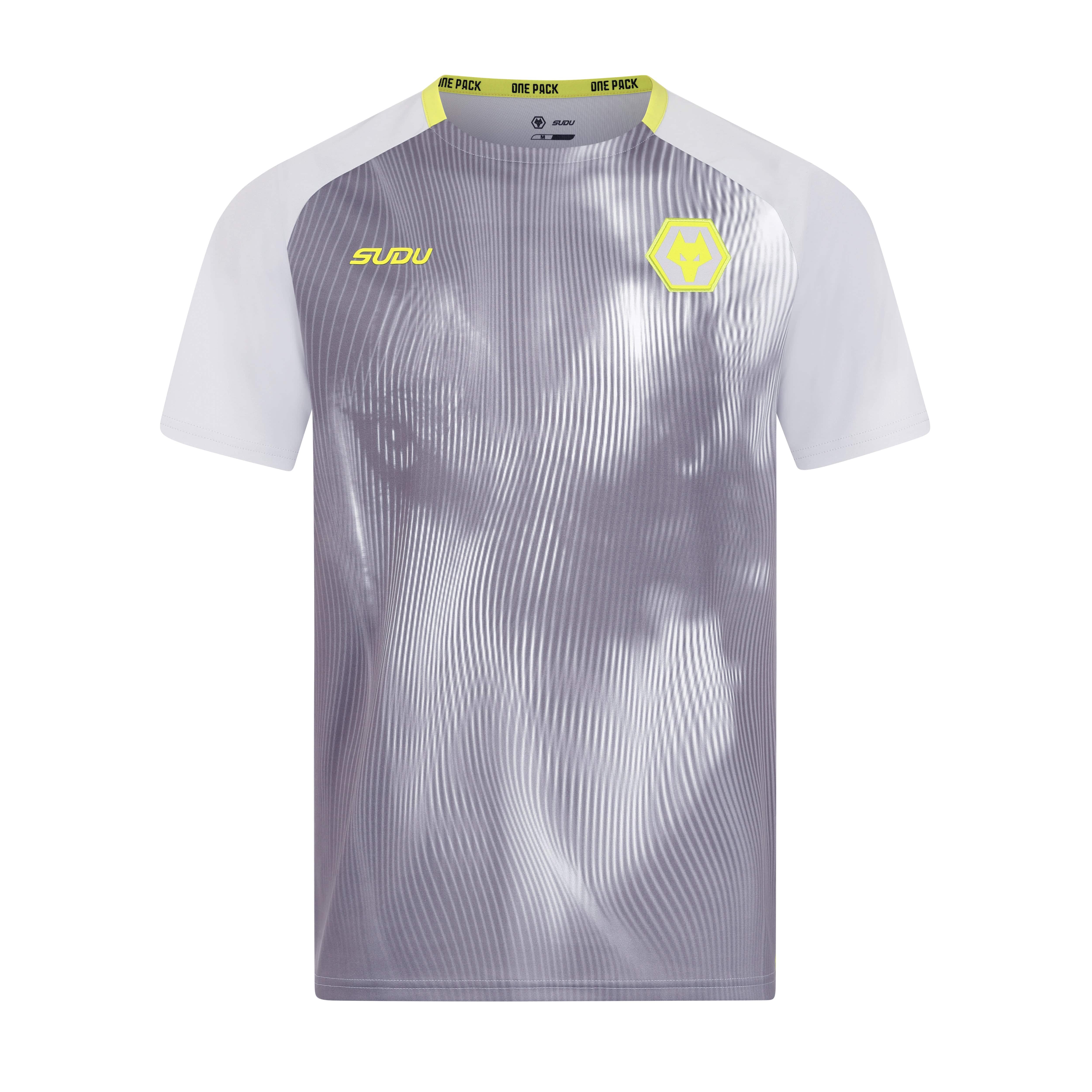 2024-2025 Wolves Players Training T-Shirt for Men - Grey - Breathable & Comfortable Soccer Jersey for Practice, Gym & Casual Wear