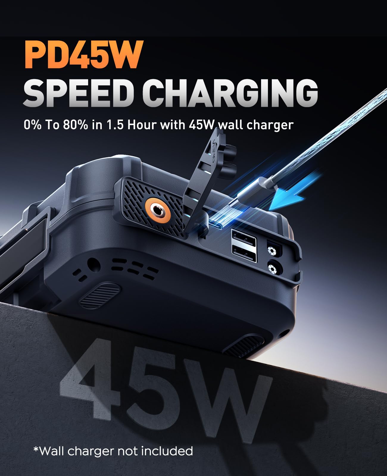 BUTUREVAC 10-in-1 8000A Car Battery Jump Starter with Air Compressor (160PSI) & 45W Fast Charger - Portable Power Pack for All Gas & 14L Diesel Vehicles - Includes Jumper Cables, LED Lights & Safety Gloves - Emergency Roadside Assistance & Camping Power Supply