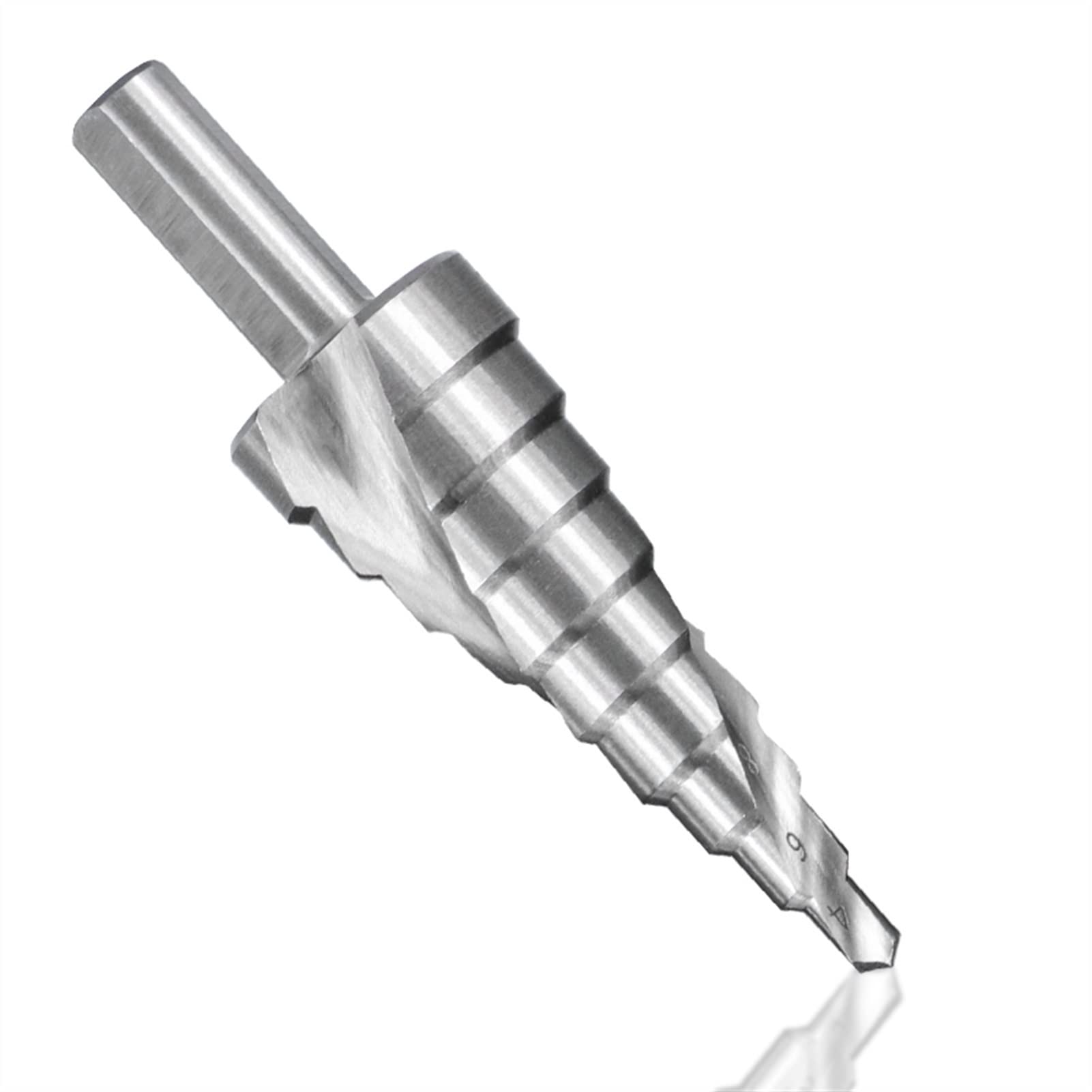 High-Speed Steel (HSS) Step Drill Bit Set - 3pc (4-12mm, 4-20mm, 4-32mm) - Spiral Groove Design for Wood & Metal - Round Shank Cone Drill Power Tool Accessories - Perfect for DIY Projects, Home Repairs & Professional Metalworking