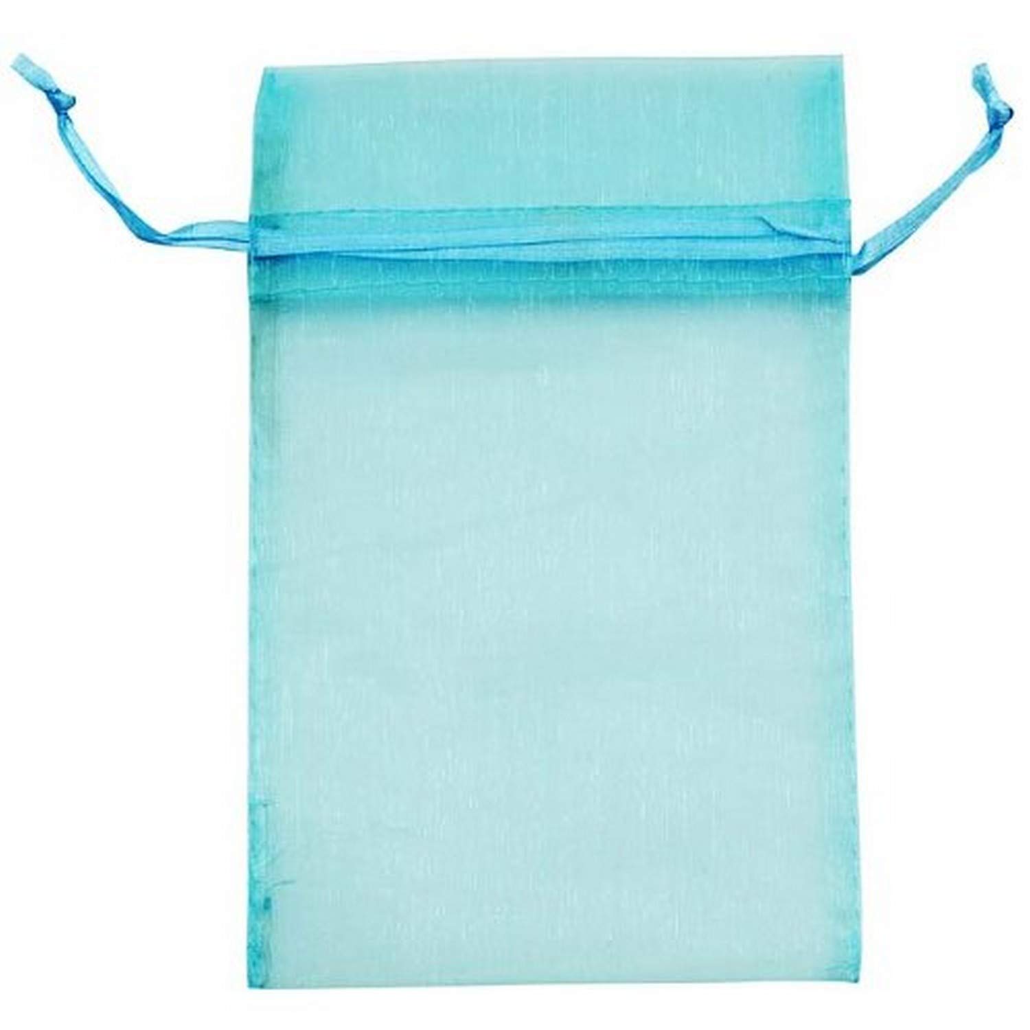 Beadaholique 12-Pack Light Blue Organza Drawstring Gift Bags 4x6 Inches - Perfect for Wedding Favors, Party Decorations & Jewelry Packaging