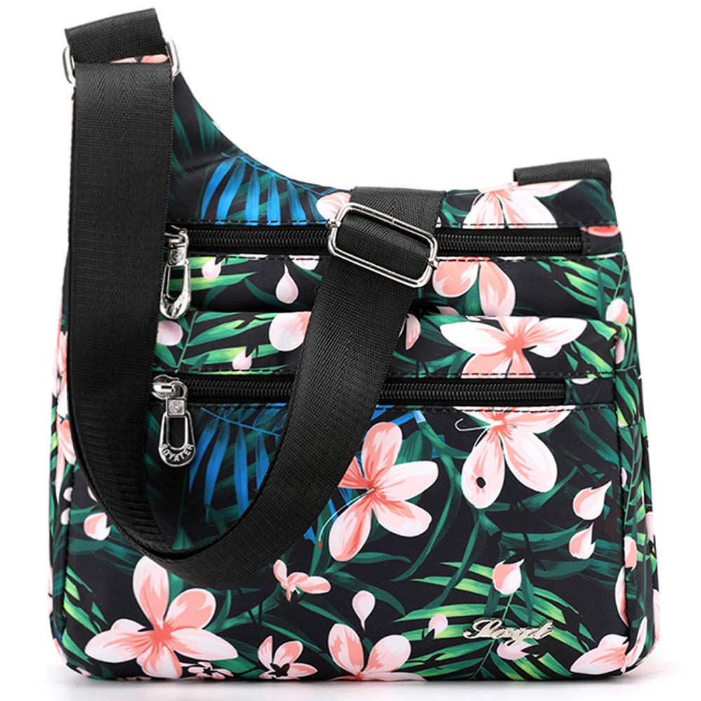 STUOYE Women's Nylon Crossbody Bag with Multiple Pockets - Lightweight Travel Shoulder Purse for Daily Use, Shopping & Outdoor Activities