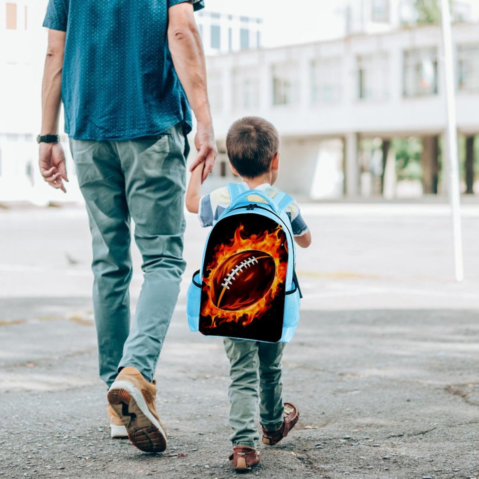 Best Travel Backpack for Men & Women - Durable American Football Design Backpack for Hiking, Camping & Daily Commute