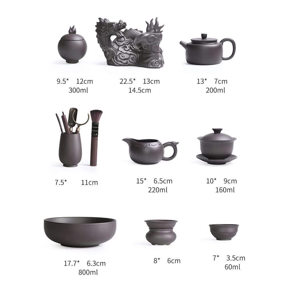 Premium Chinese Kung Fu Tea Set - Traditional Ceramic Tea Ceremony Gift Set for Home, Office & Party Decor | Perfect for Tea Lovers & Zen Meditation