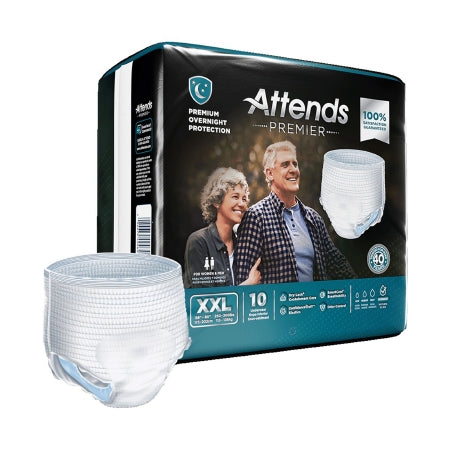 Attends Premier Adult Diapers for Incontinence - Breathable, Leak-Proof Protection - Small/Medium/Large/XL Sizes - Ideal for Overnight Use & Active Lifestyles
